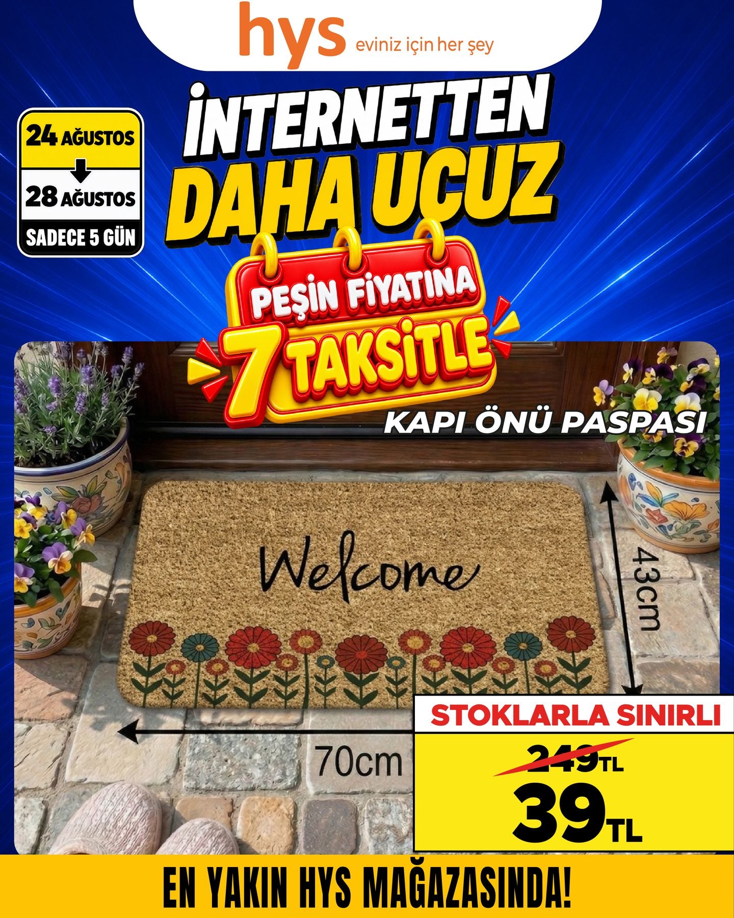 Kapı Önü Paspası 43x70