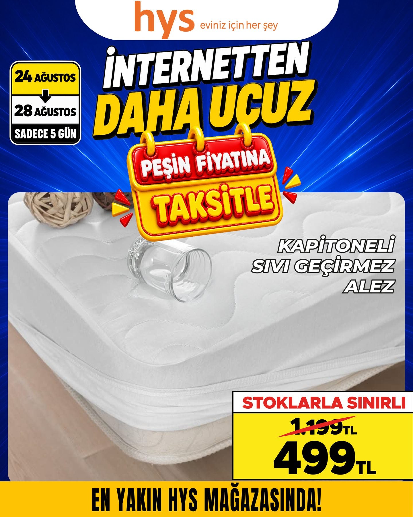 Kapitoneli Sıvı Geçirmez Alez