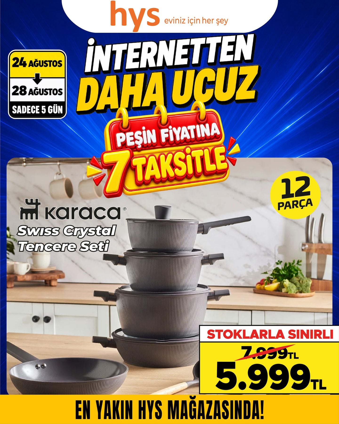 Karaca Swiss Crystal Tencere Seti 12 Parça