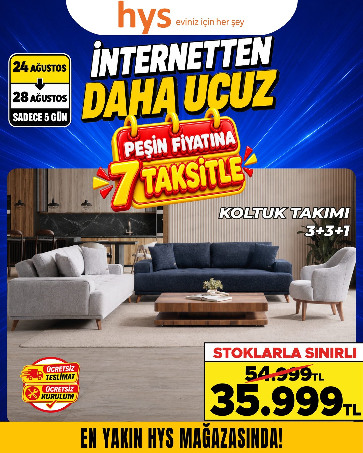 Koltuk Takımı 3+3+1 Model 2