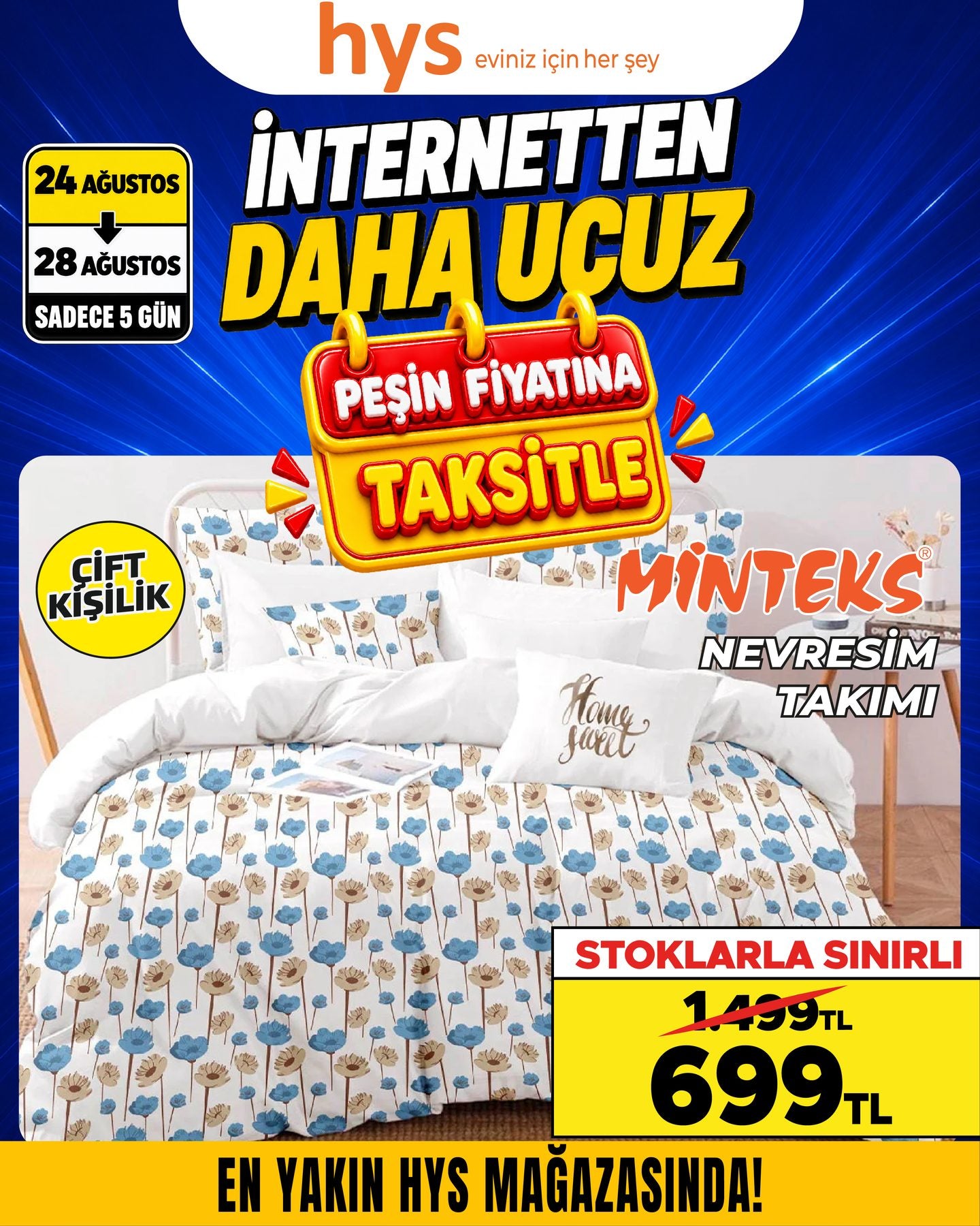 Minteks Nevresim Takımı Çift Kişilik