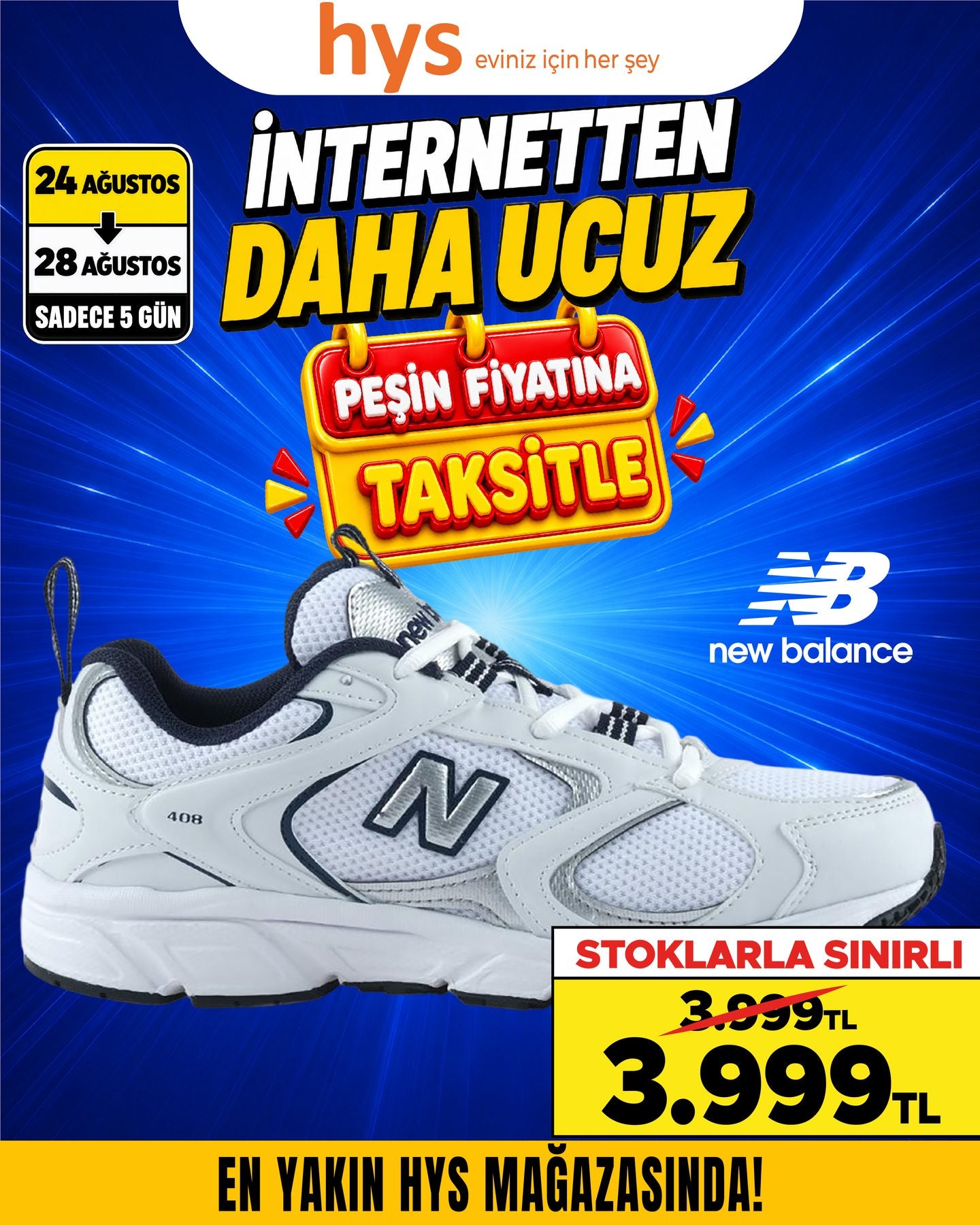 New Balance Beyaz Spor Ayakkabı