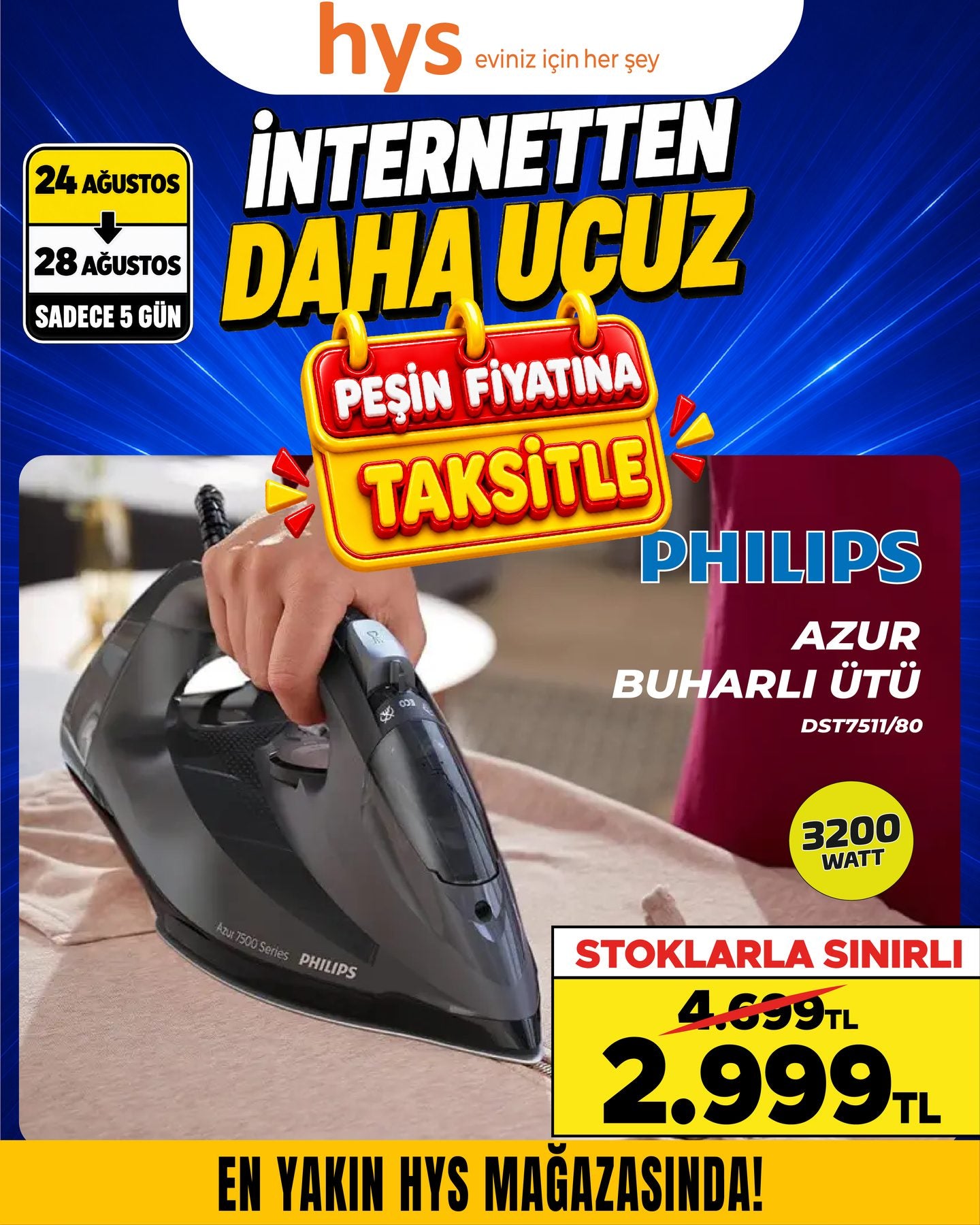 Philips Azur Buharlı Ütü