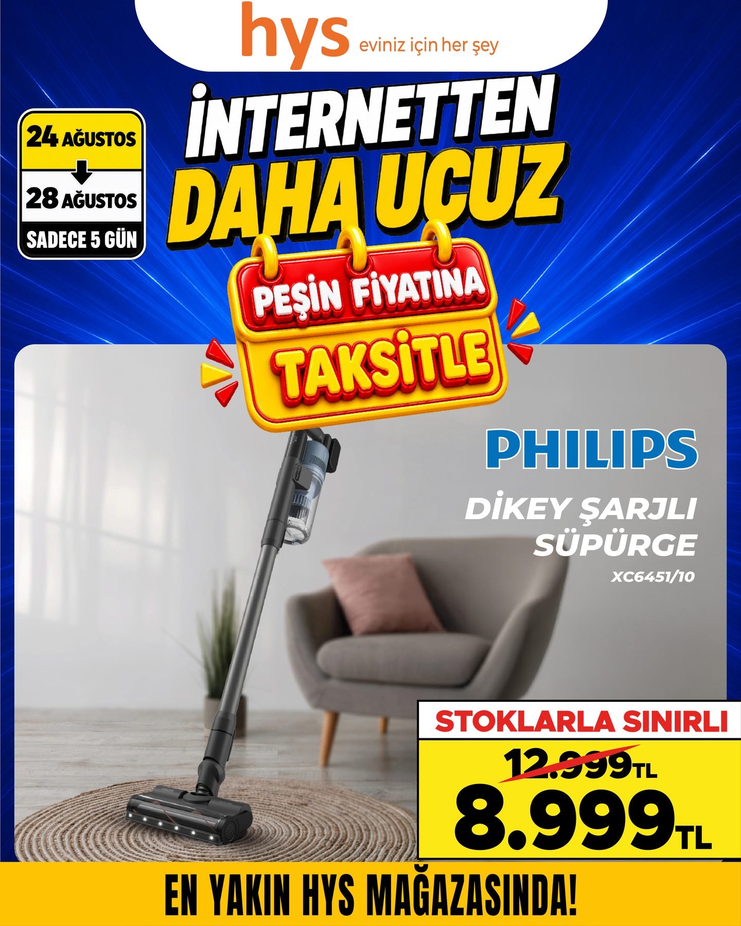 Philips Dikey Şarjlı Süpürge Ürün ana görseli