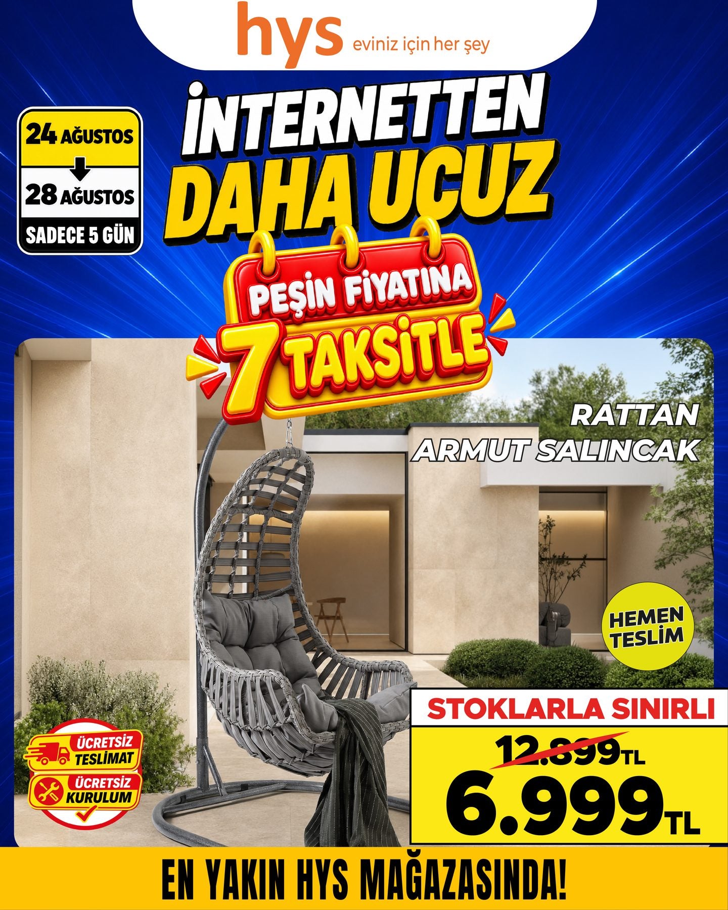 Rattan Armut Salıncak