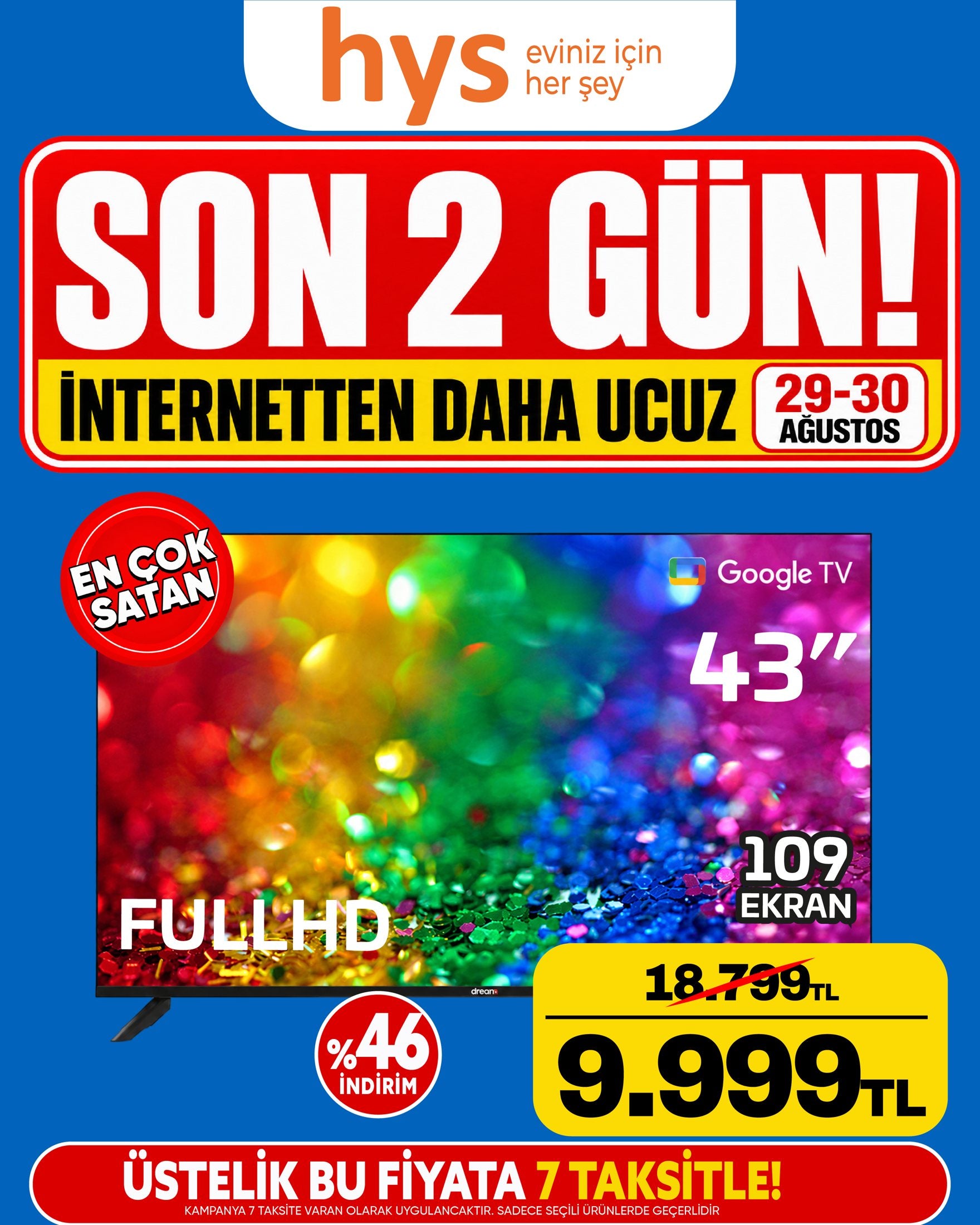 43 İnç Full HD Google TV