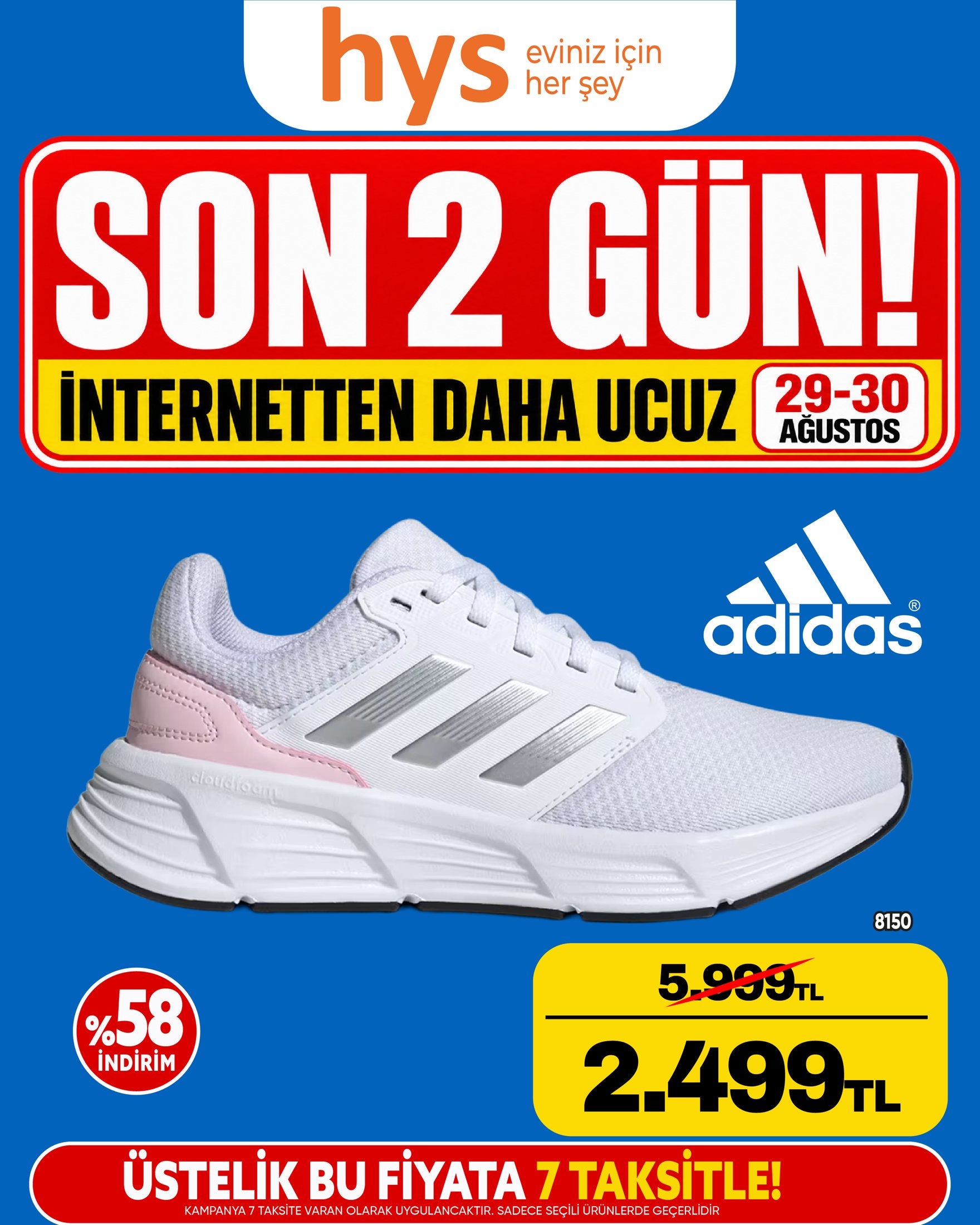 Adidas Beyaz Pembe Spor Ayakkabı