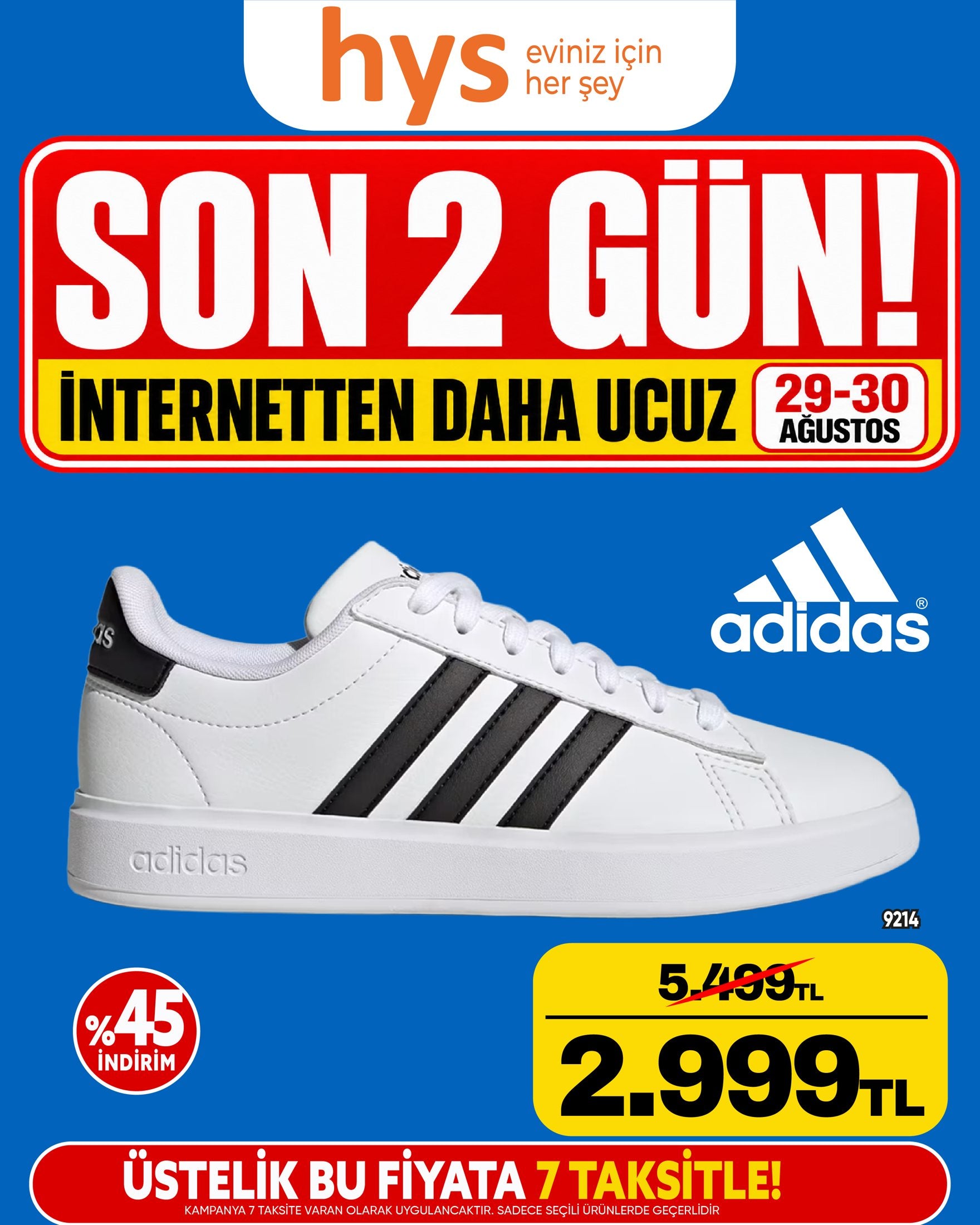 Adidas Beyaz Siyah Spor Ayakkabı