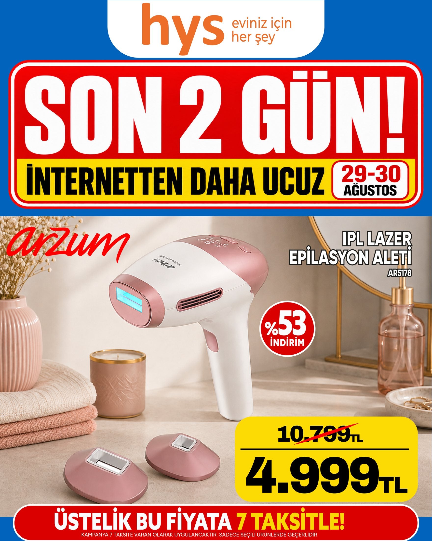 Arzum IPL Lazer Epilasyon Aleti Ürün ana görseli