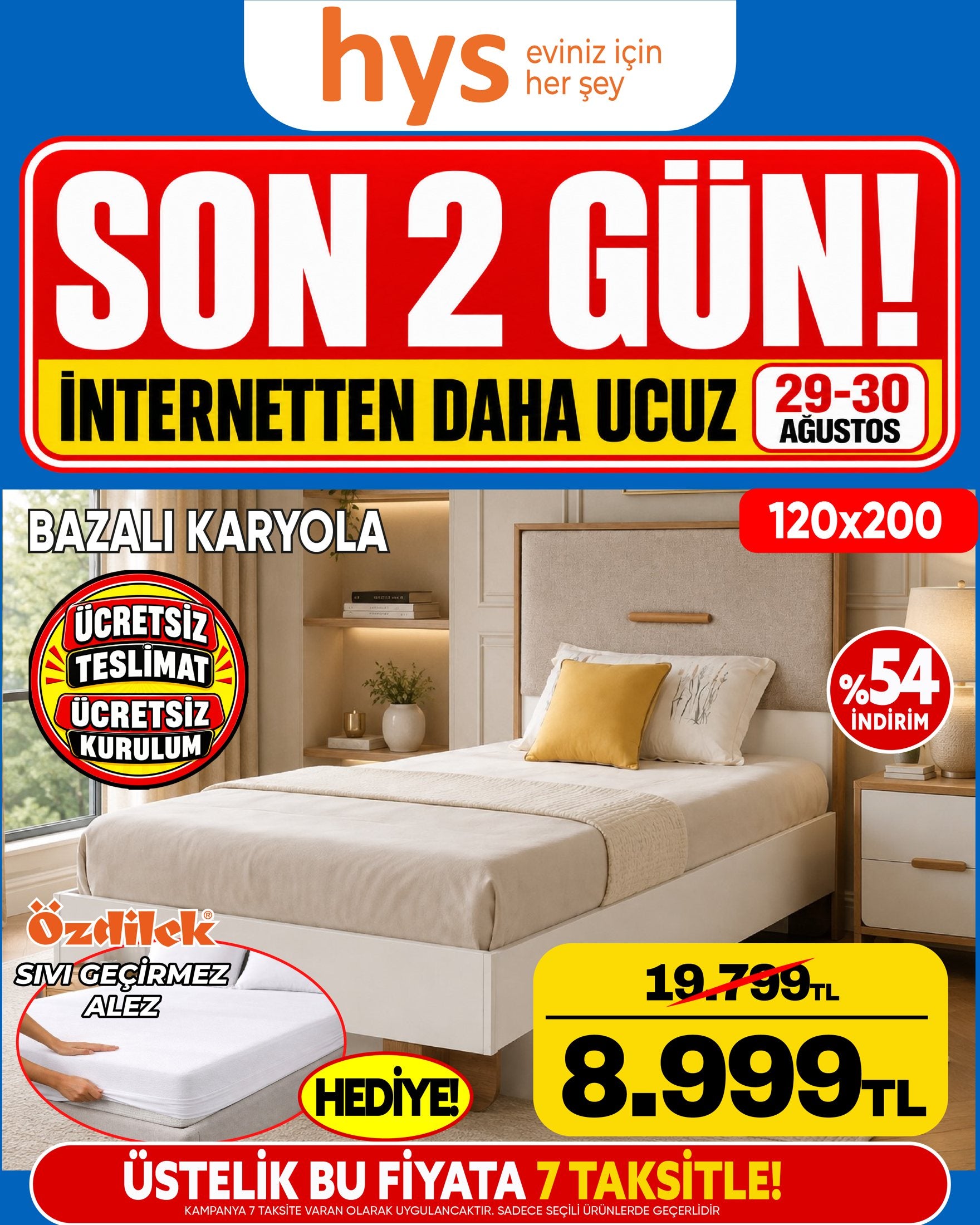 Bazalı Karyola 120x200