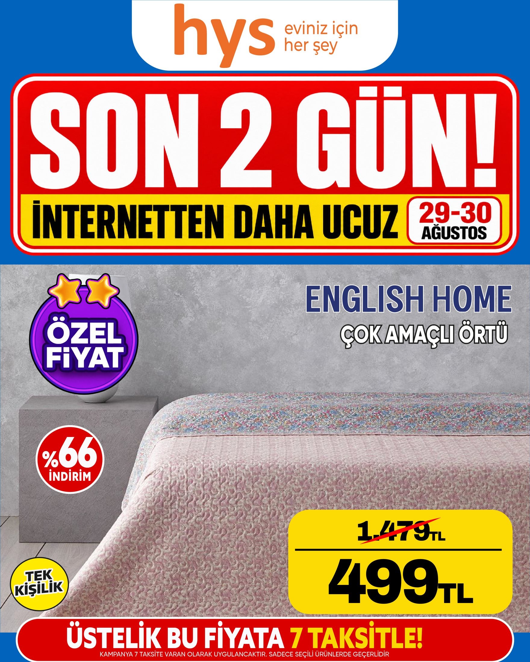 English Home Çok Amaçlı Örtü Tek Kişilik