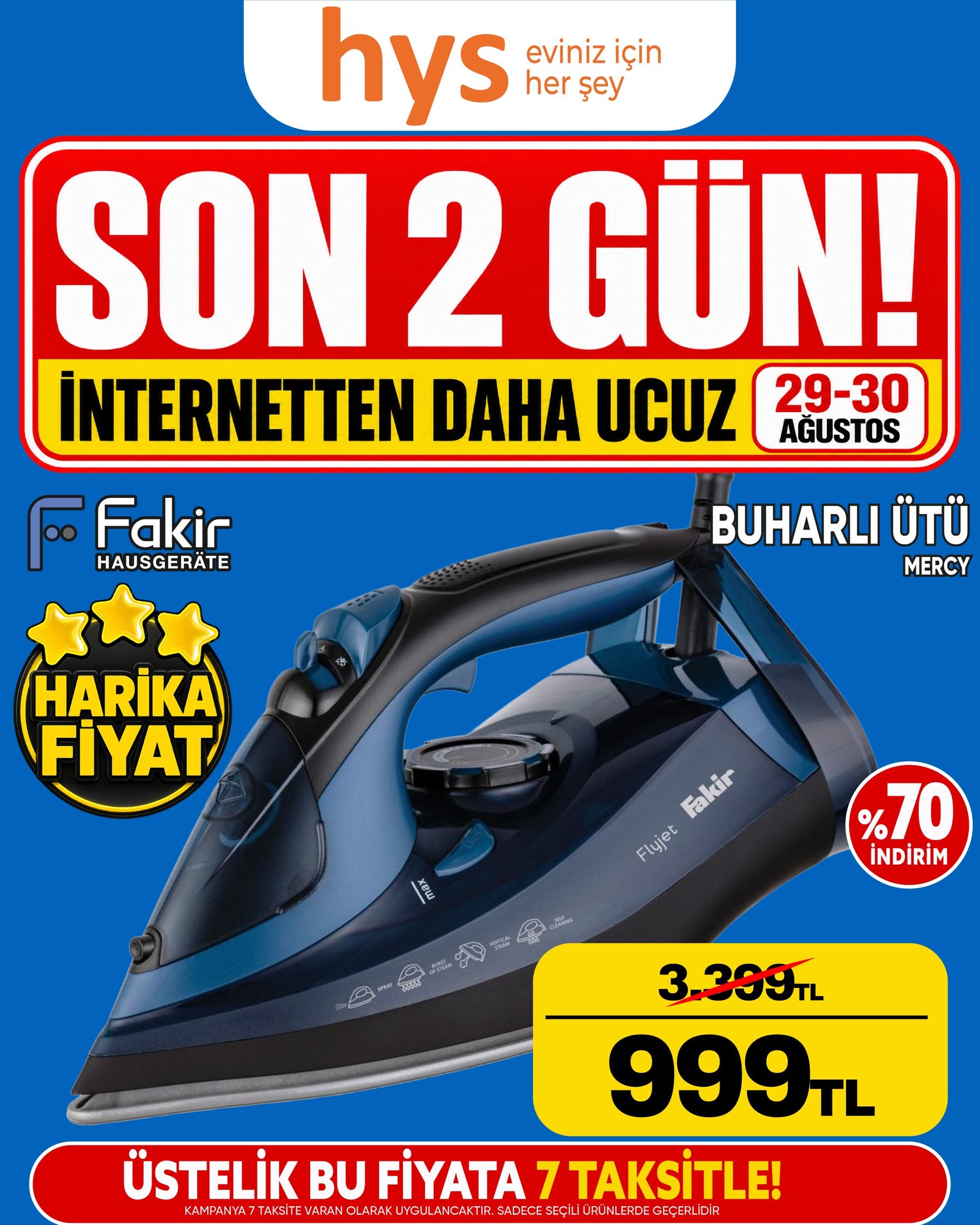 Fakir Buharlı Ütü Mercy Ürün ana görseli