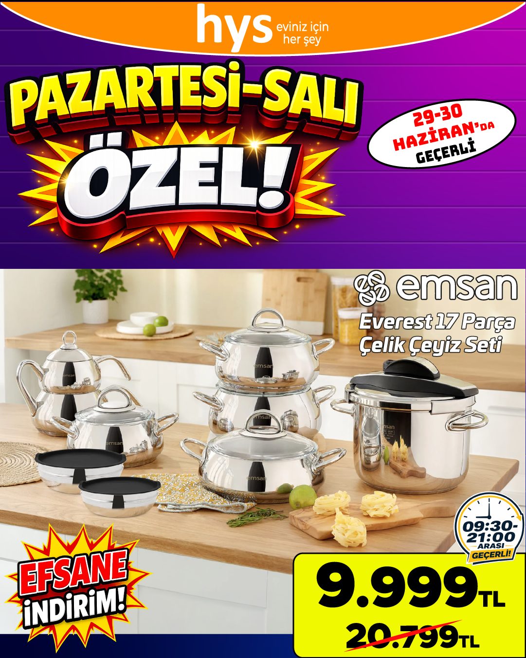 Emsan 7 Parça Çelik Çeyiz Seti Ürün ana görseli