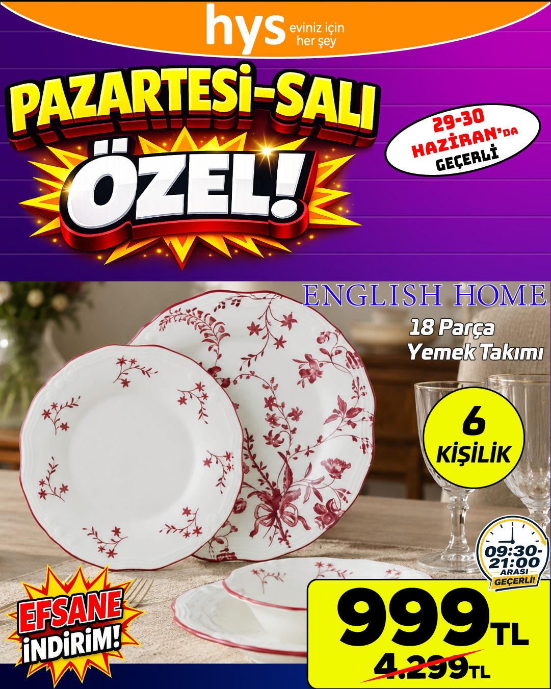 English Home 18 Parça Yemek Takımı Ürün ana görseli