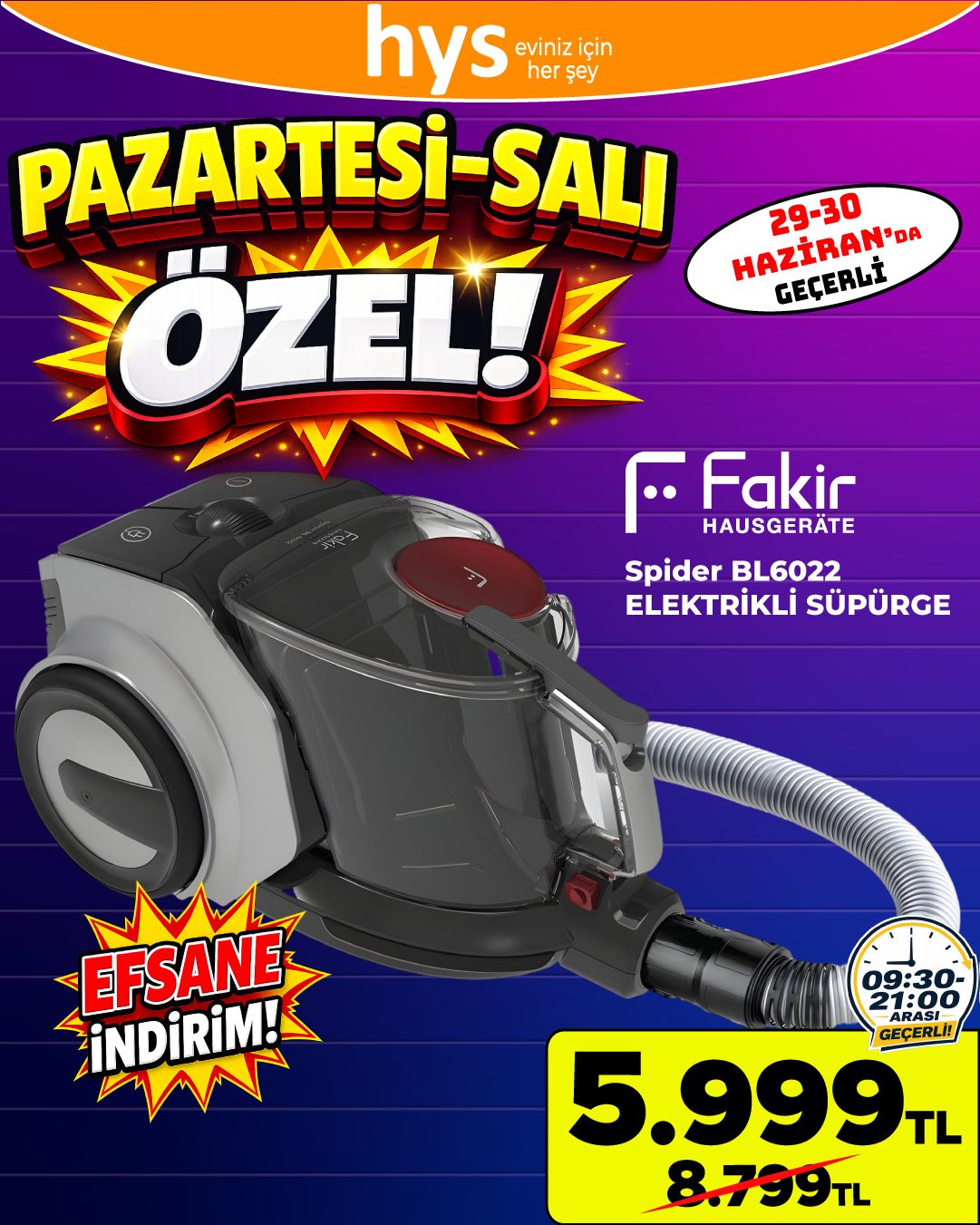 Fakir Elektrikli Süpürge Ürün ana görseli