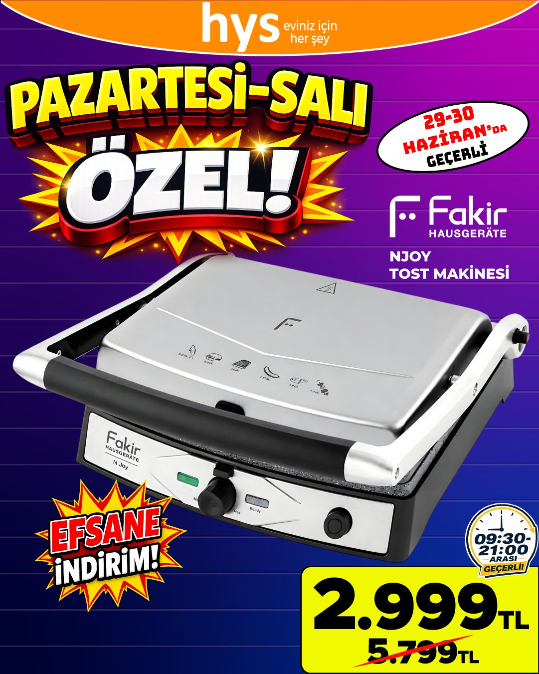 Fakir Tost Makinesi Ürün ana görseli