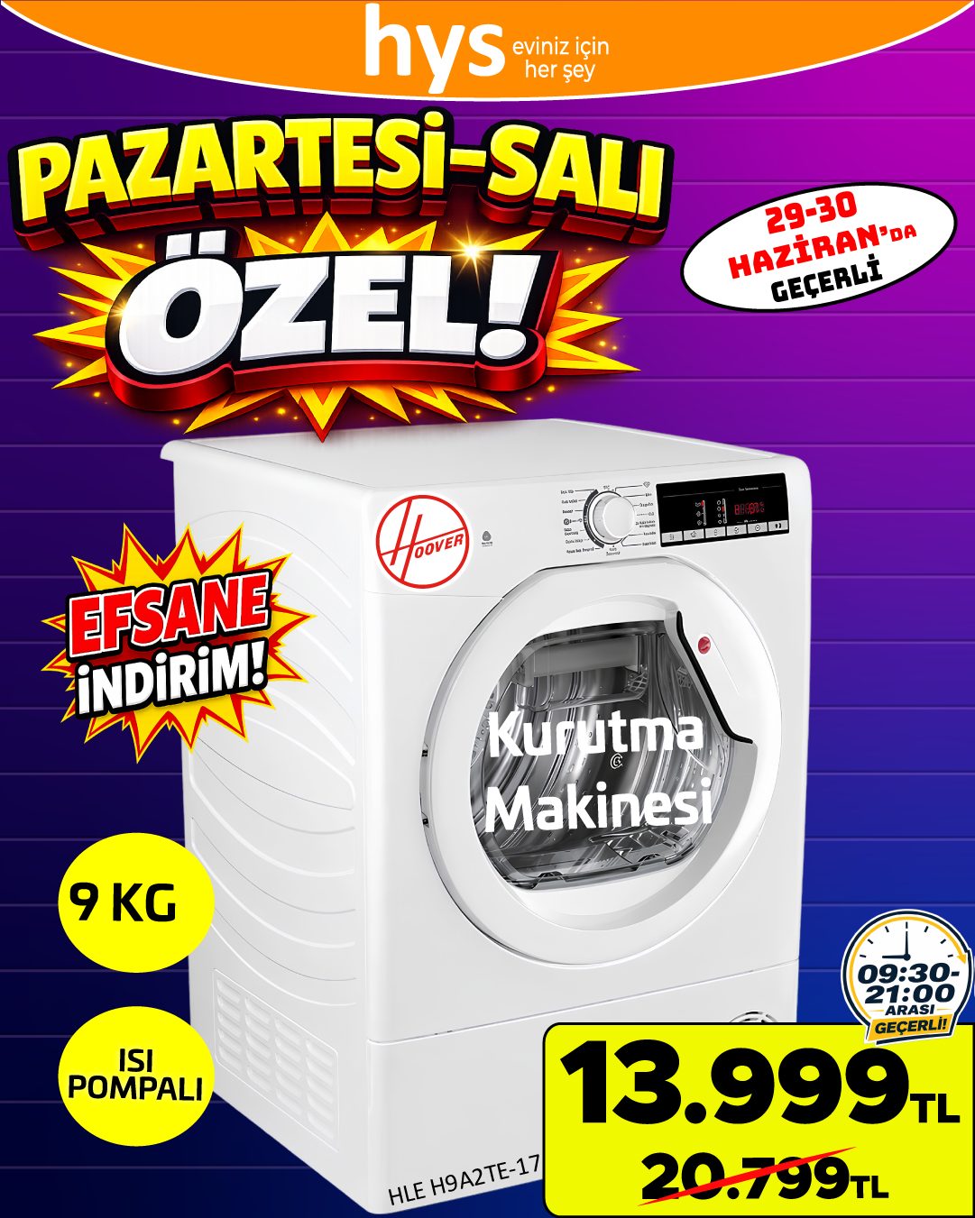 Hoover Kurutma Makinesi