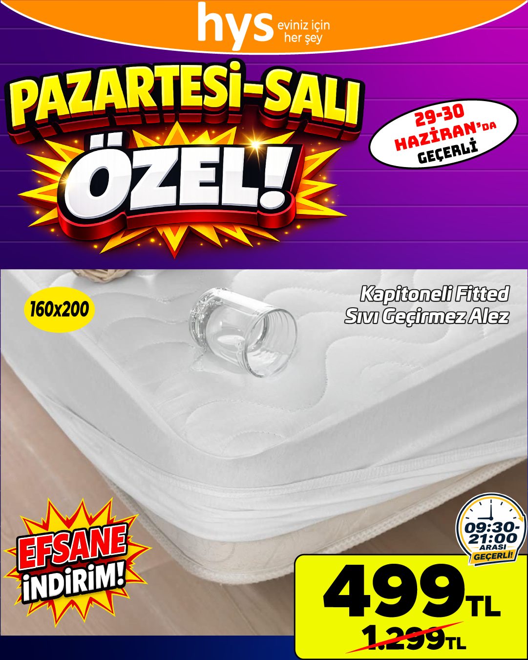 Kapitoneli Sıvı Geçirmez Alez