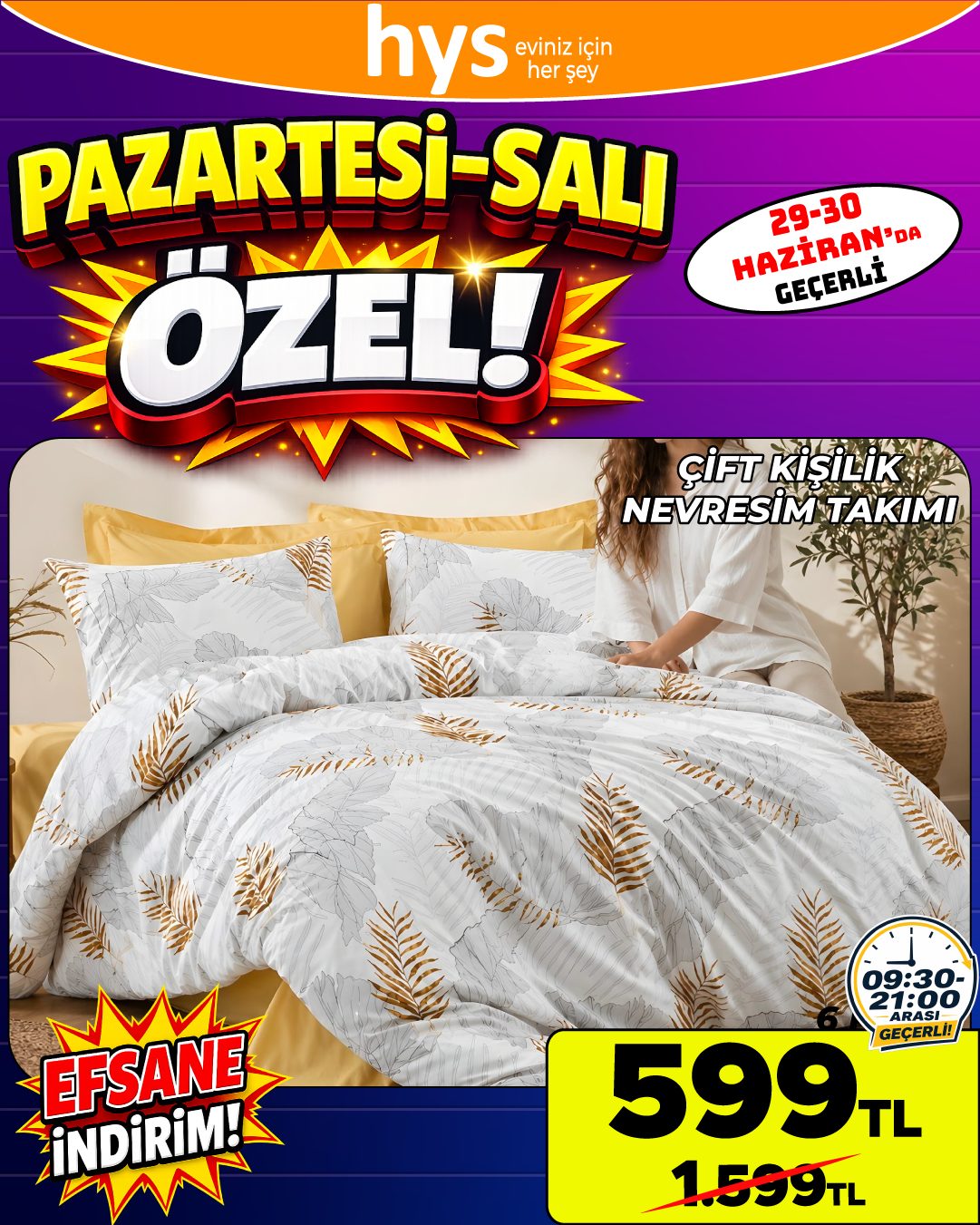 Kristal Çift Kişilik Nevresim Takımı