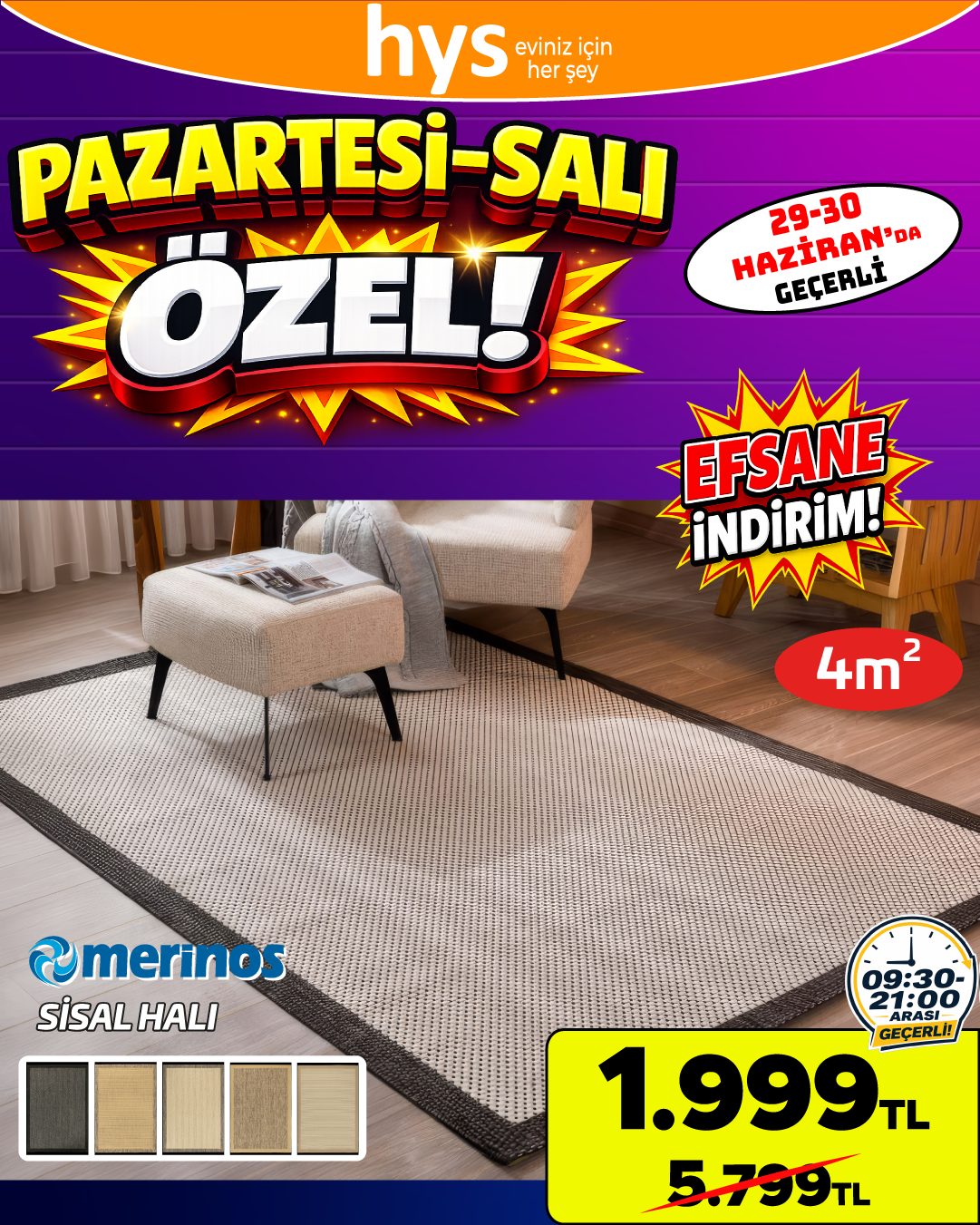 Merinos Sisal Halı Ürün ana görseli