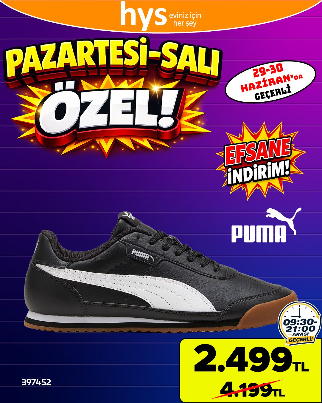 Puma Siyah Spor Ayakkabı