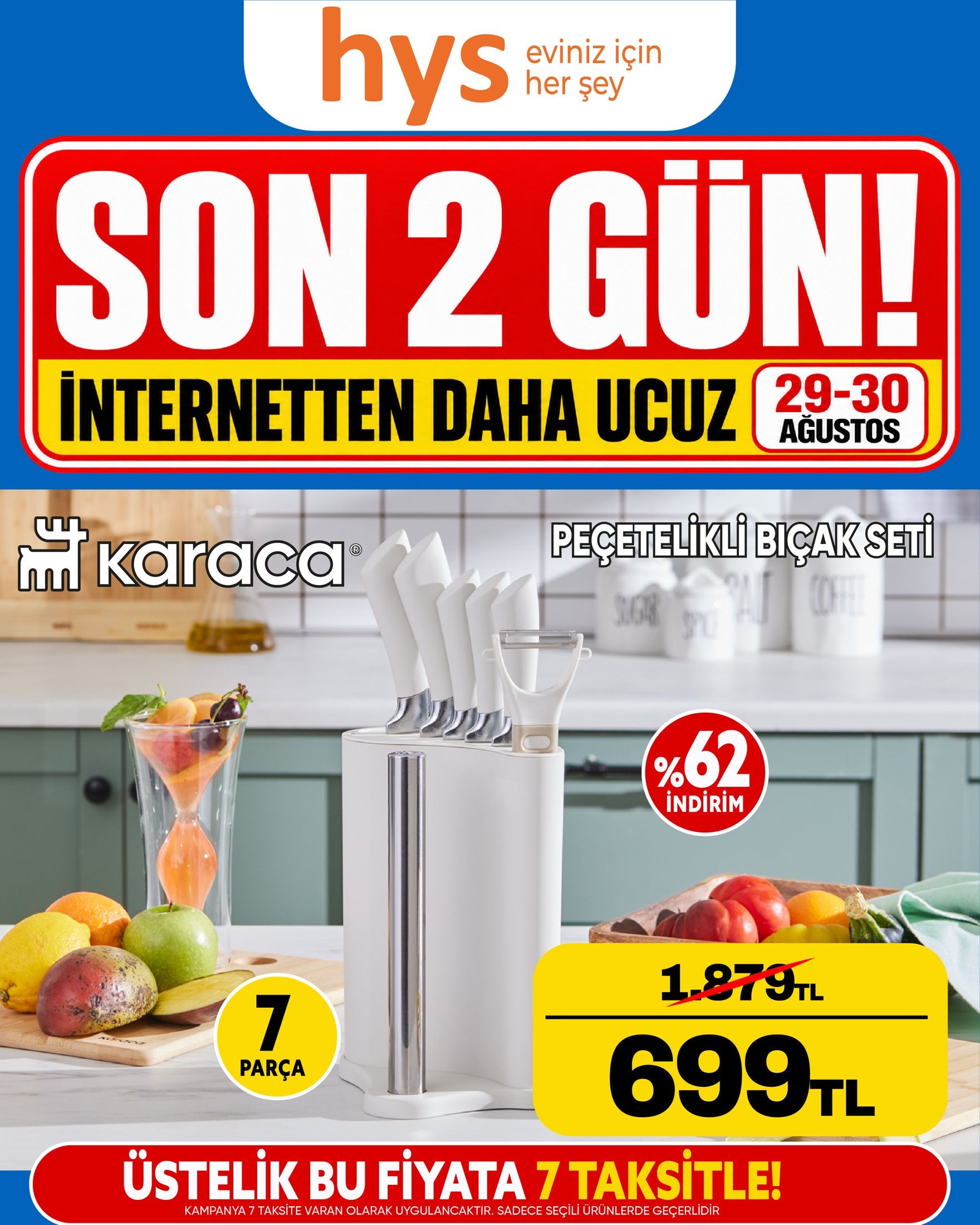 Karaca Peçetelikli Bıçak Seti 7 Parça