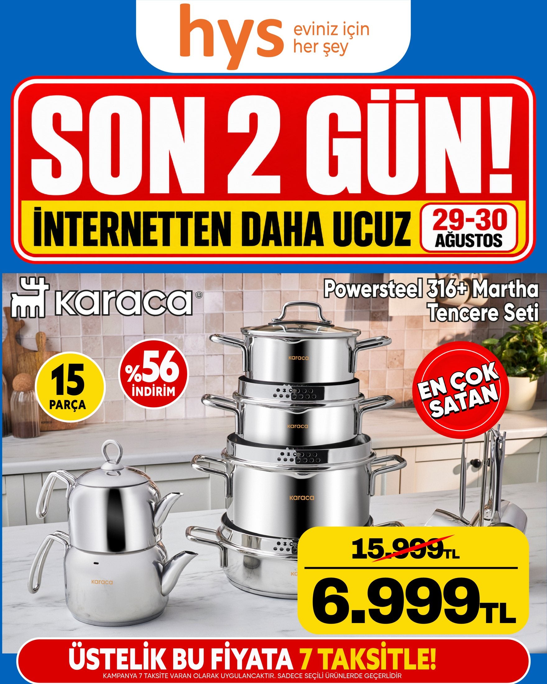 Karaca Powersteel 316 Martha Tencere Seti 15 Parça