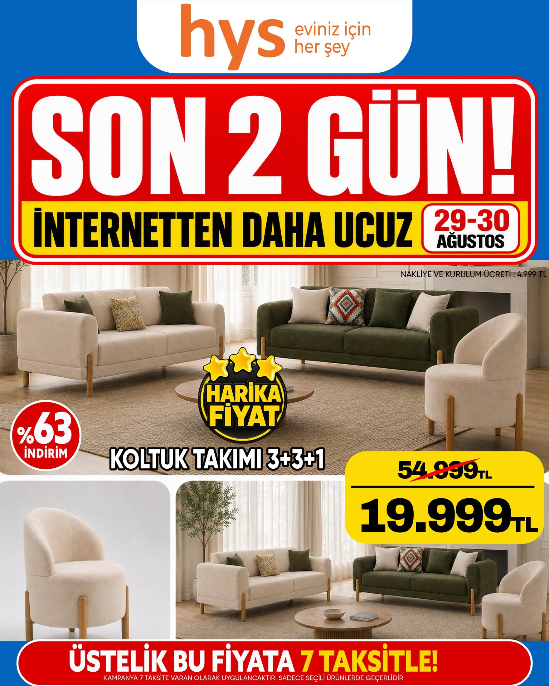 Koltuk Takımı 3+3+1 Model 1