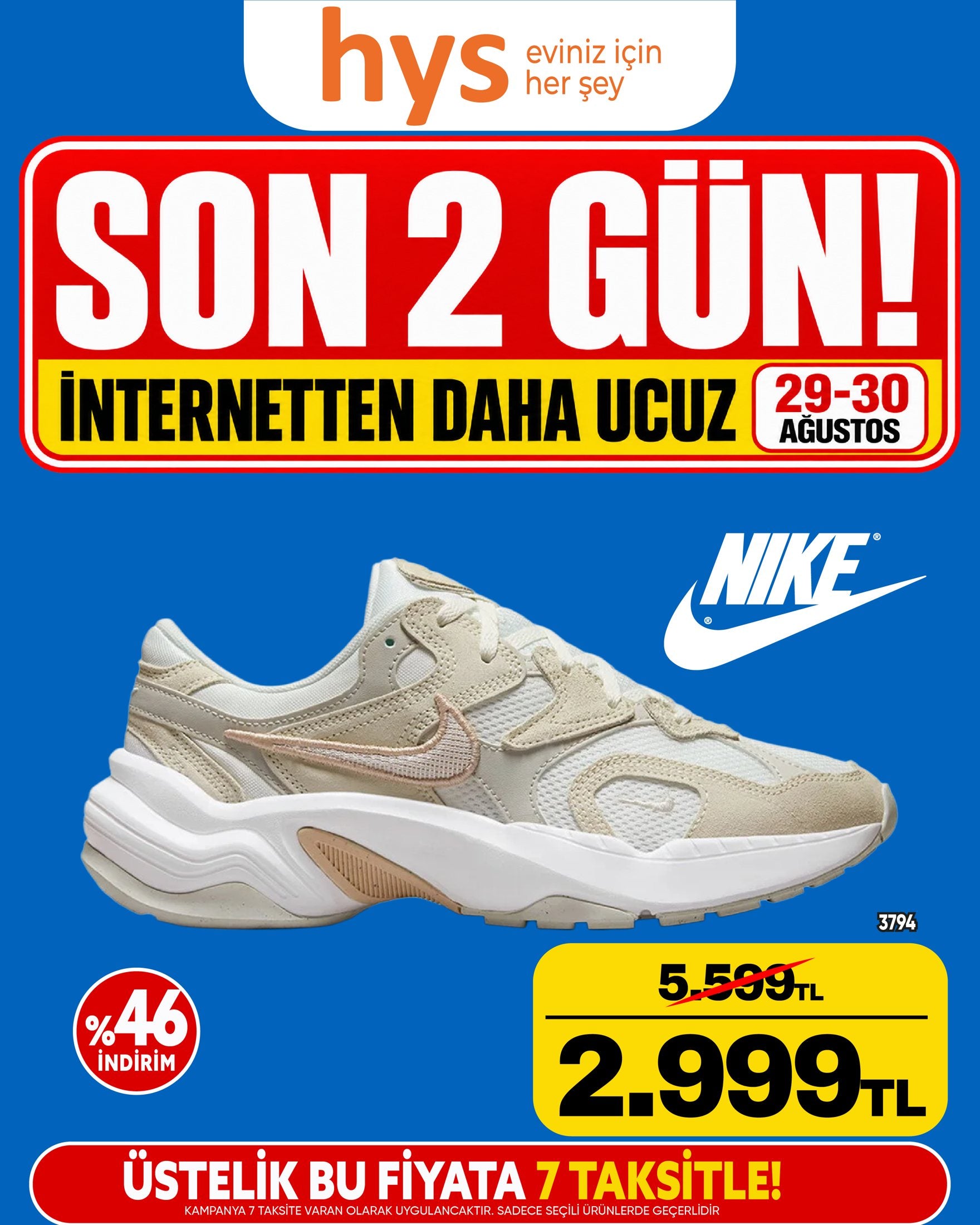 Nike Krem Spor Ayakkabı