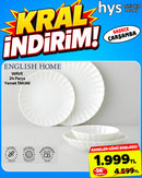 English Home Wave 24 Parça Yemek Takımı
