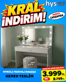 We Nefes Aynalı Makyaj Masası + Modena Puf