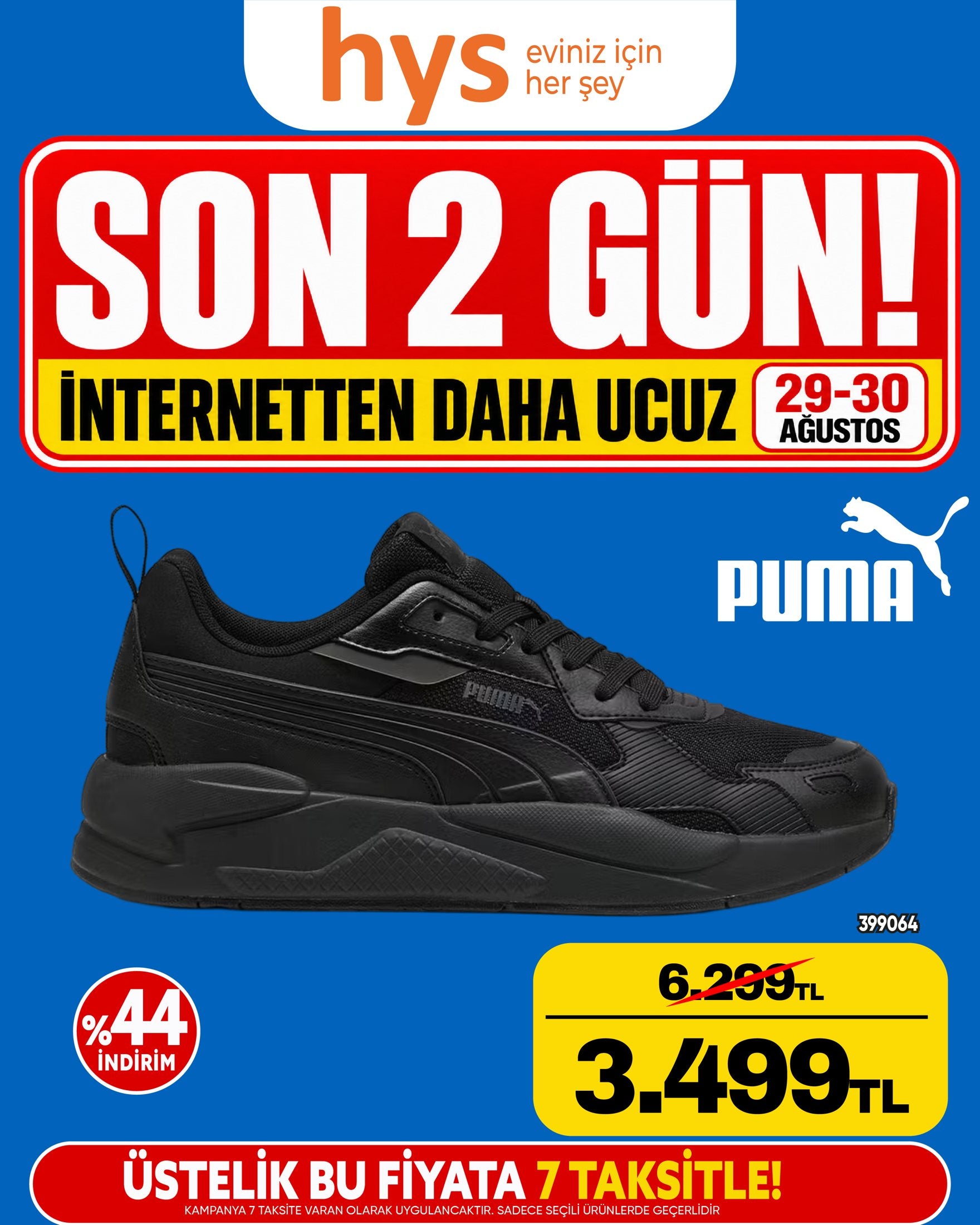 Puma Siyah Spor Ayakkabı Ürün ana görseli