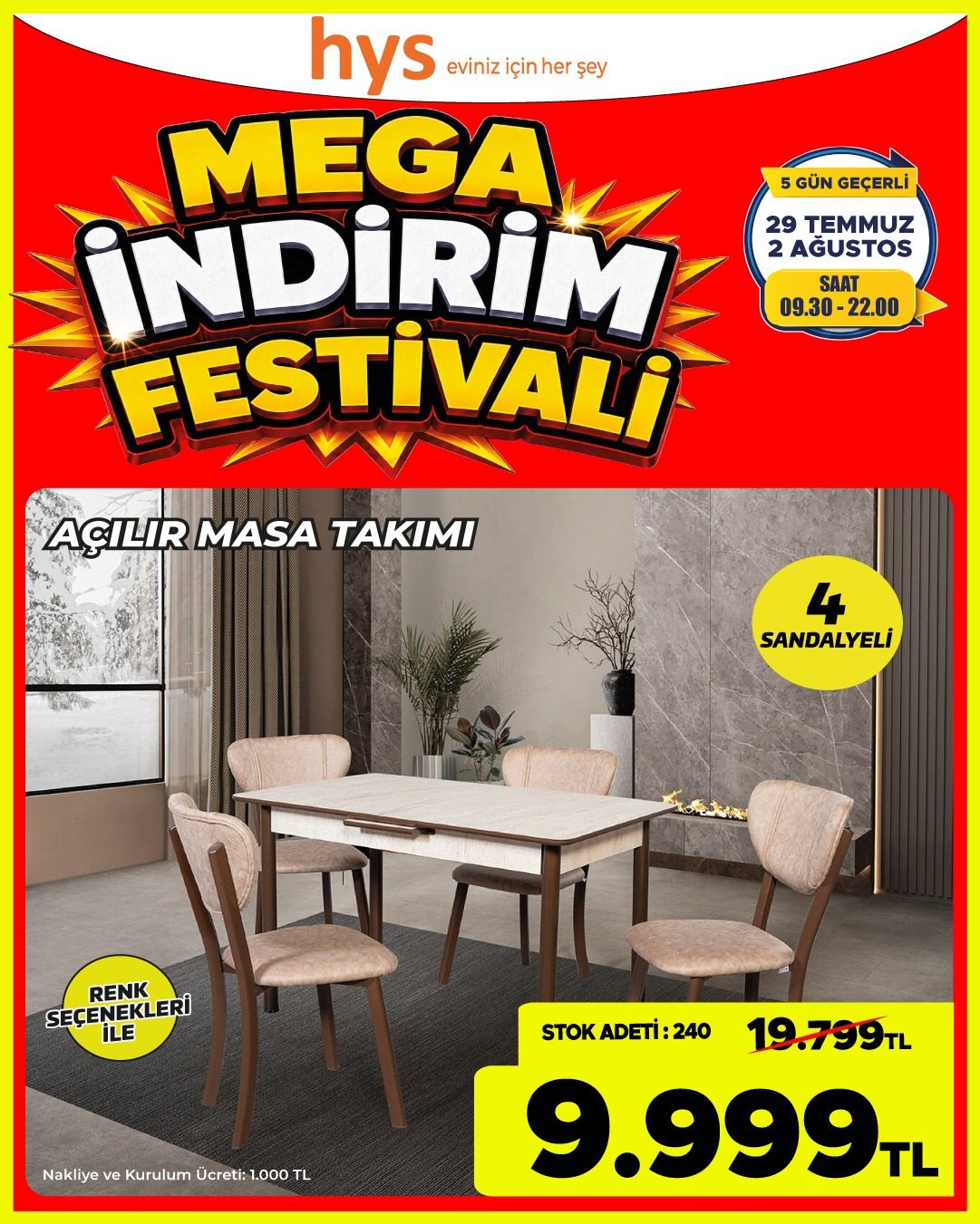 Açılır Masa Takımı