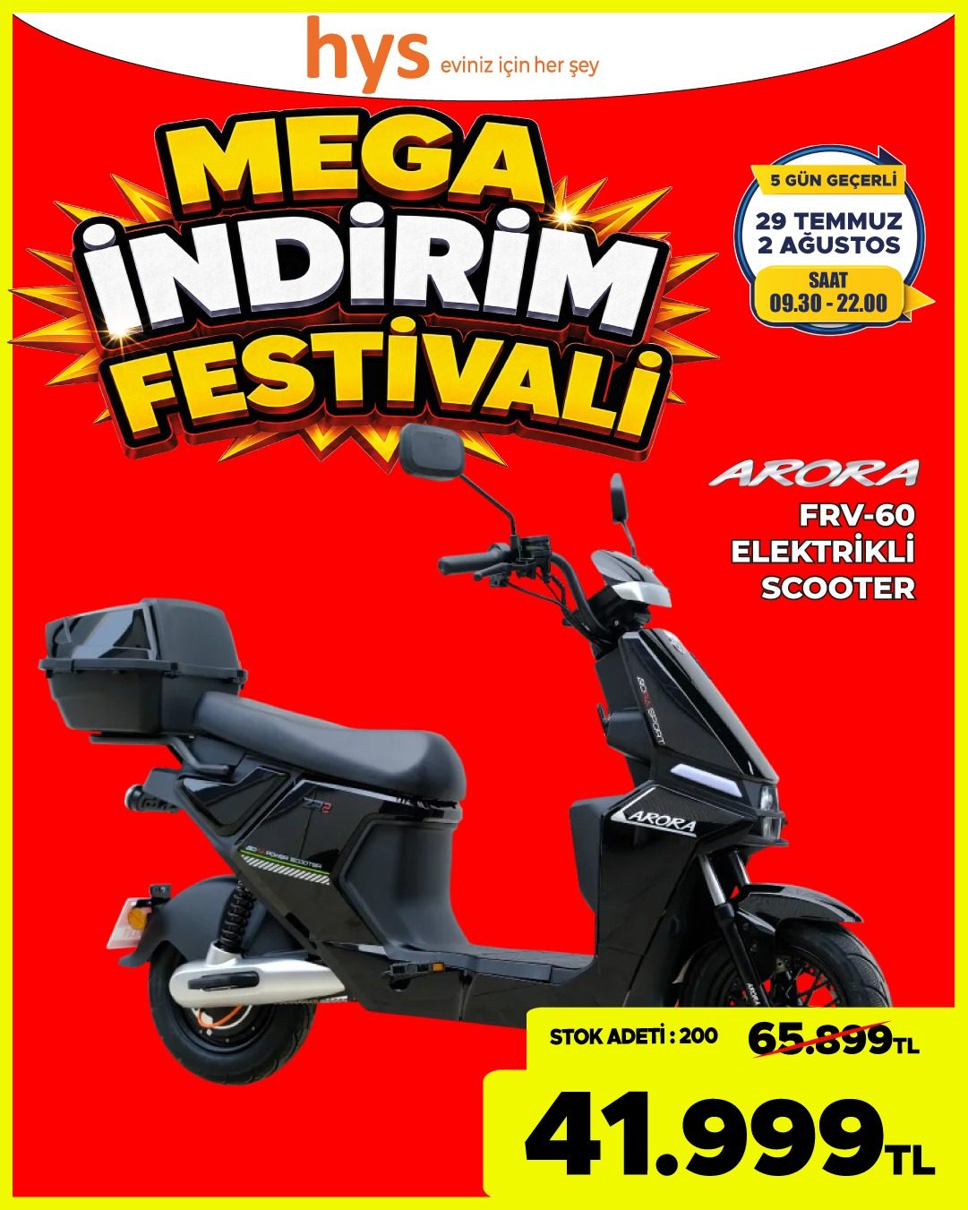 Akorea APV 09 Elektrikli Scooter Ürün ana görseli