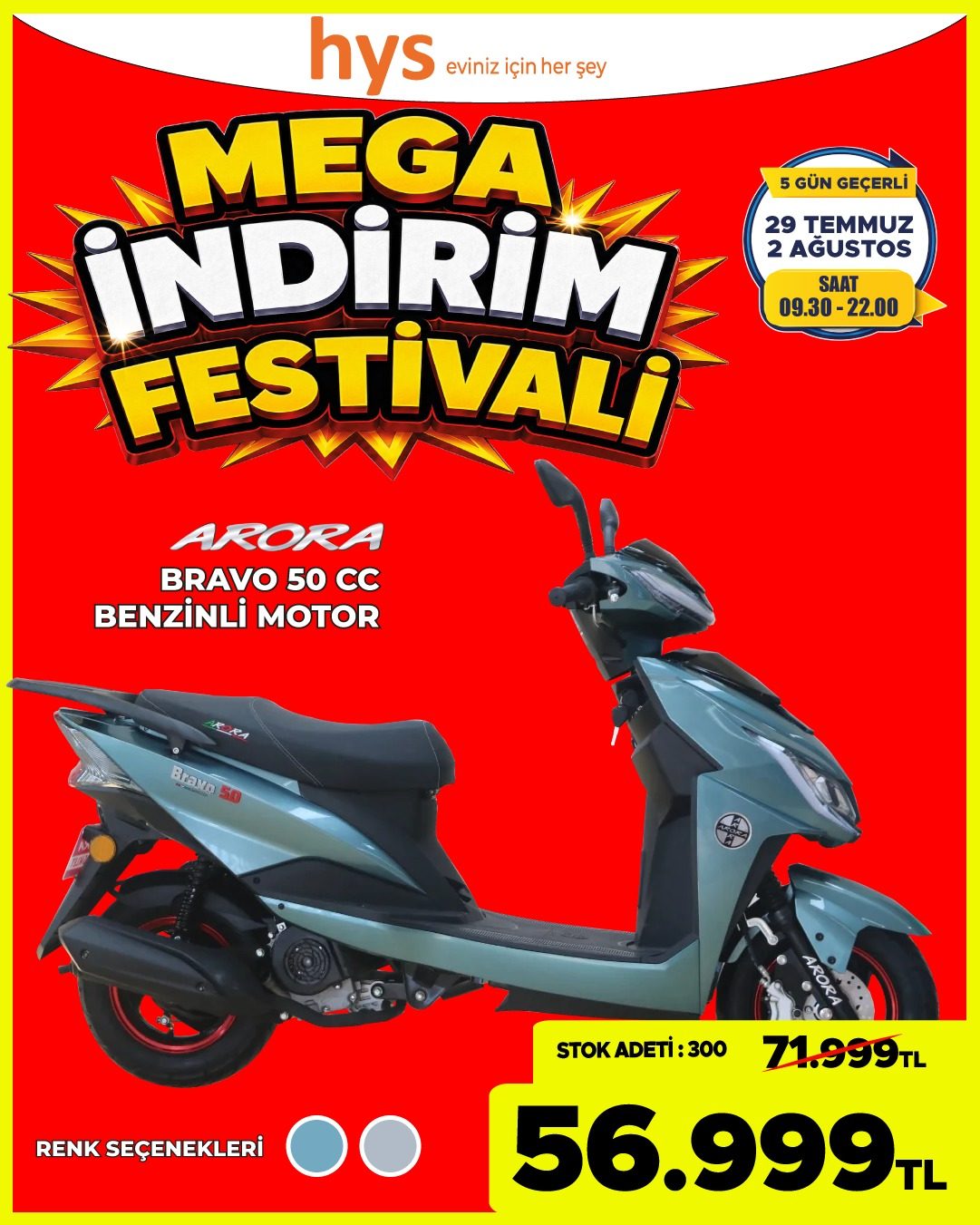Akorea Bravo 50cc Benzinli Motor Ürün ana görseli