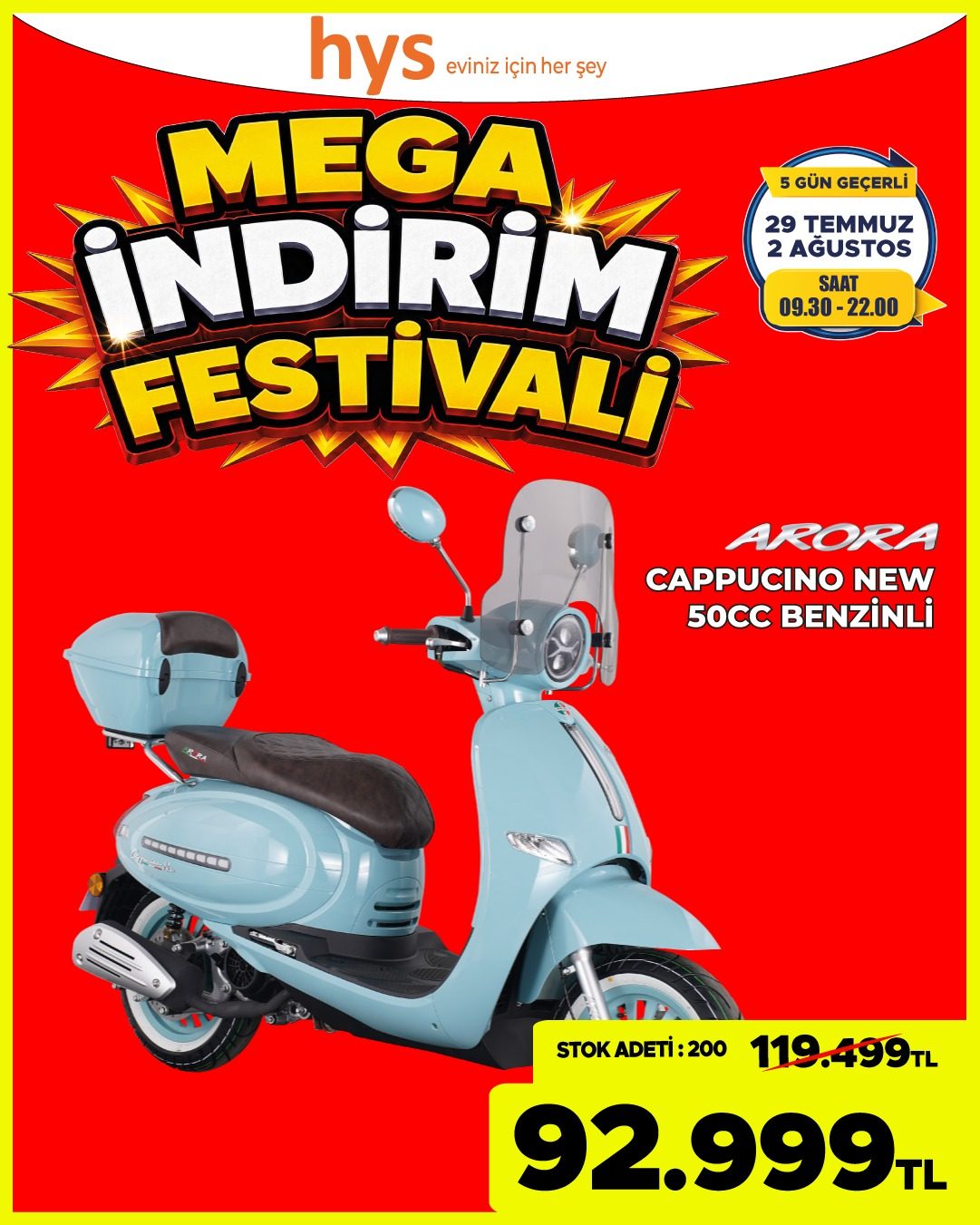 Akorea Cappucino new 50cc Benzinli Ürün ana görseli