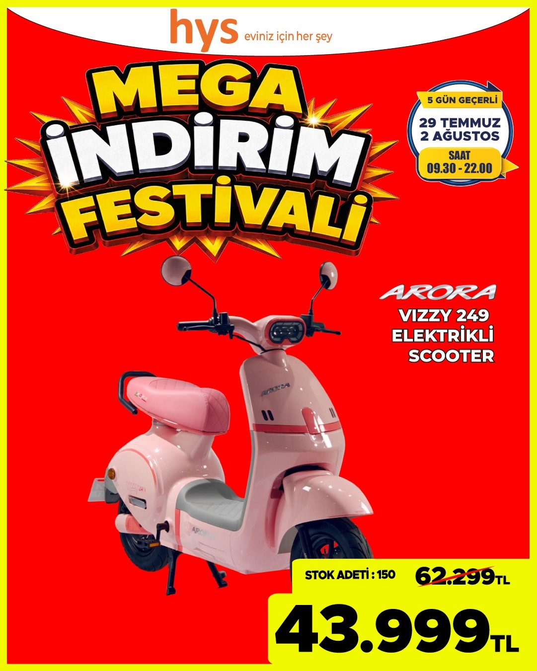 Akorea Lizzy 249 Elektrikli Scooter Ürün ana görseli