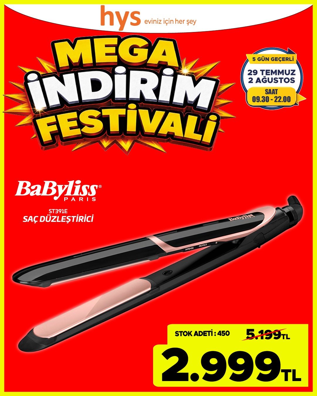 Babyliss Saç Düzleştirici Ürün ana görseli