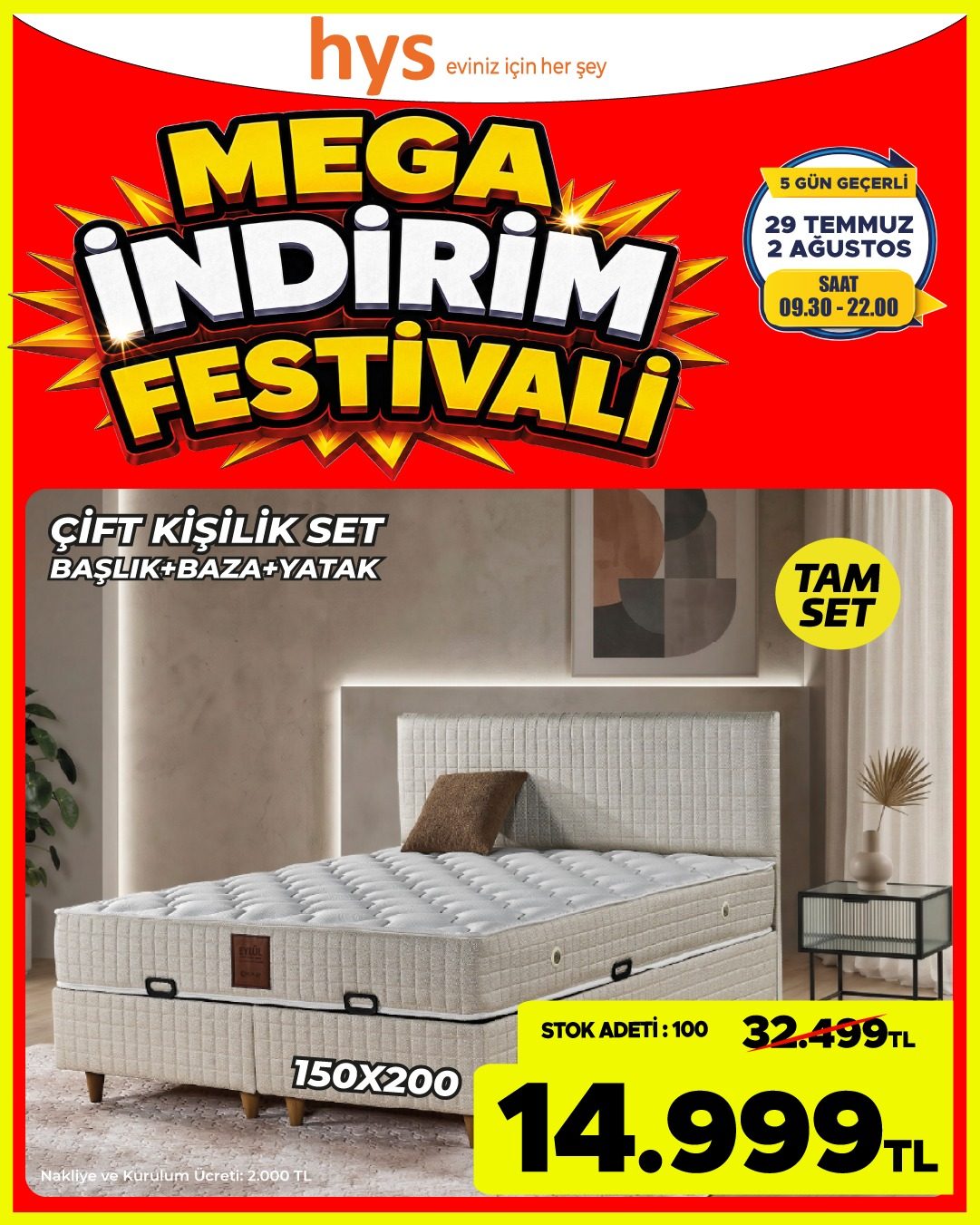 Çift Kişilik Yatak Baza Başlık Seti Ürün ana görseli