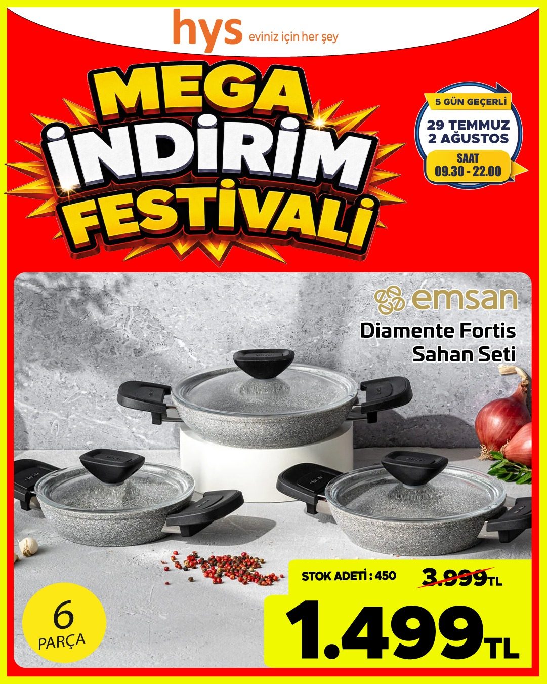 Emsan Diamante Fortis Sahan Seti Ürün ana görseli
