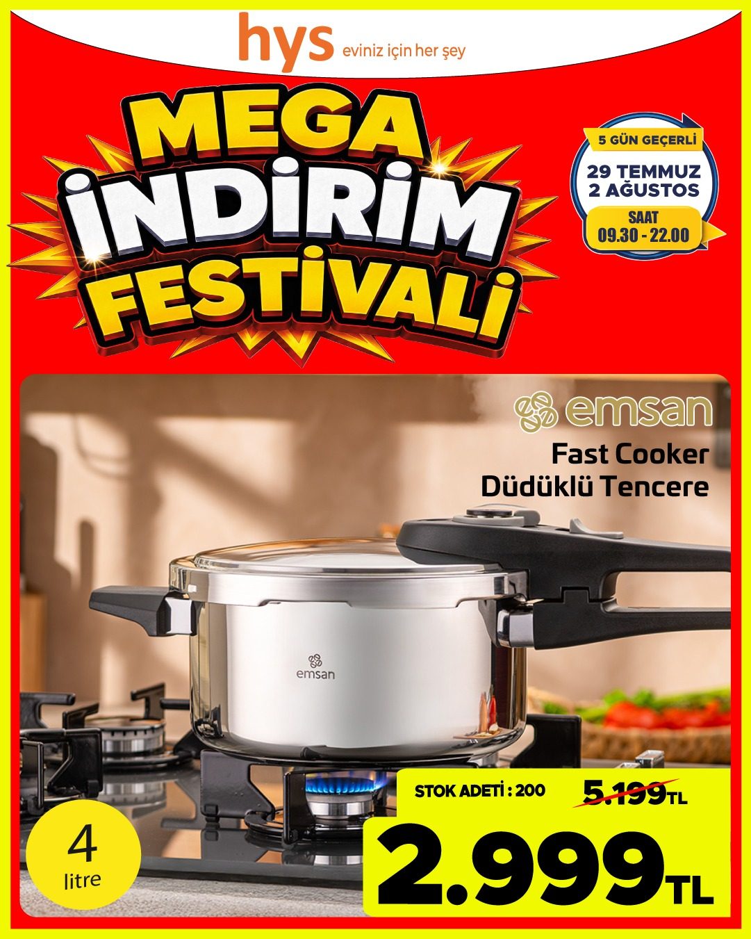 Emsan Fast Cooker Düdüklü Tencere Ürün ana görseli