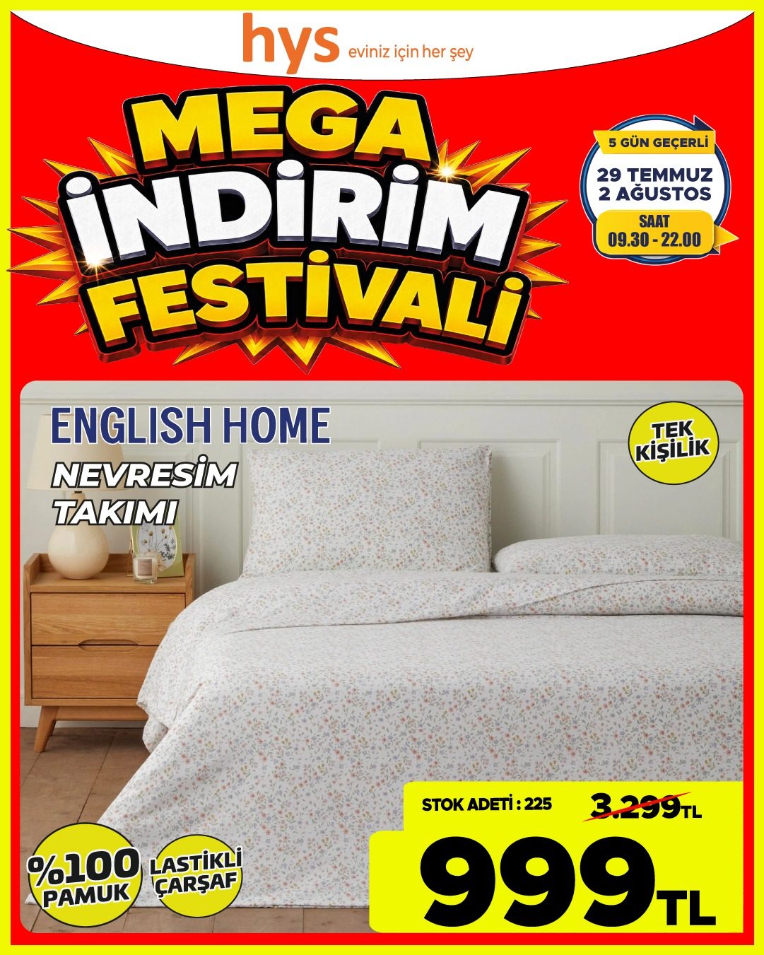 English Home Nevresim Takımı Tek Kişilik
