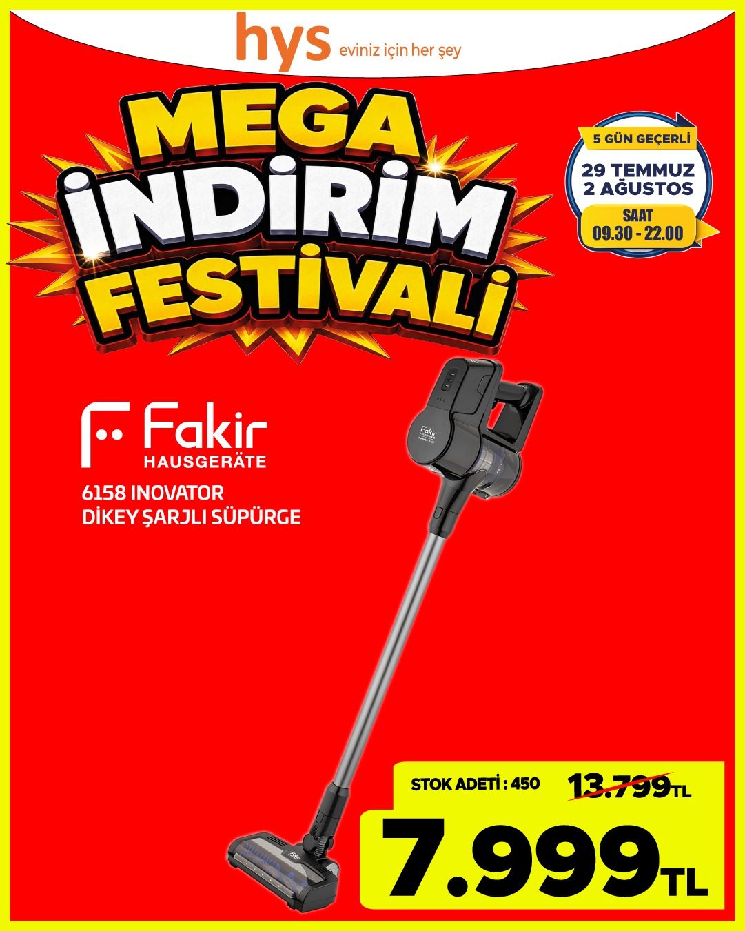 Fakir Dikey Şarjlı Süpürge Ürün ana görseli