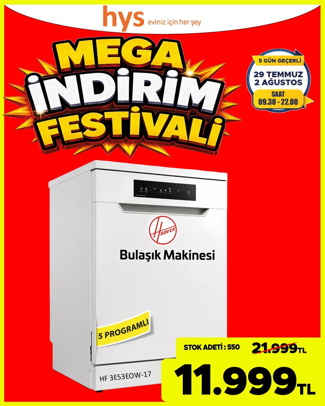 Hoover Bulaşık Makinesi