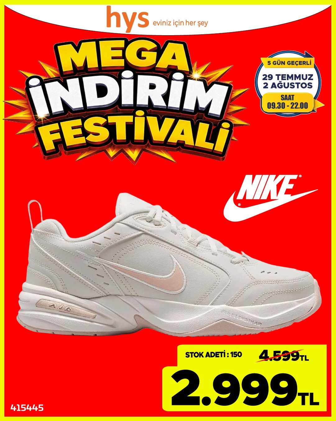 Nike Beyaz Spor Ayakkabi Ürün ana görseli