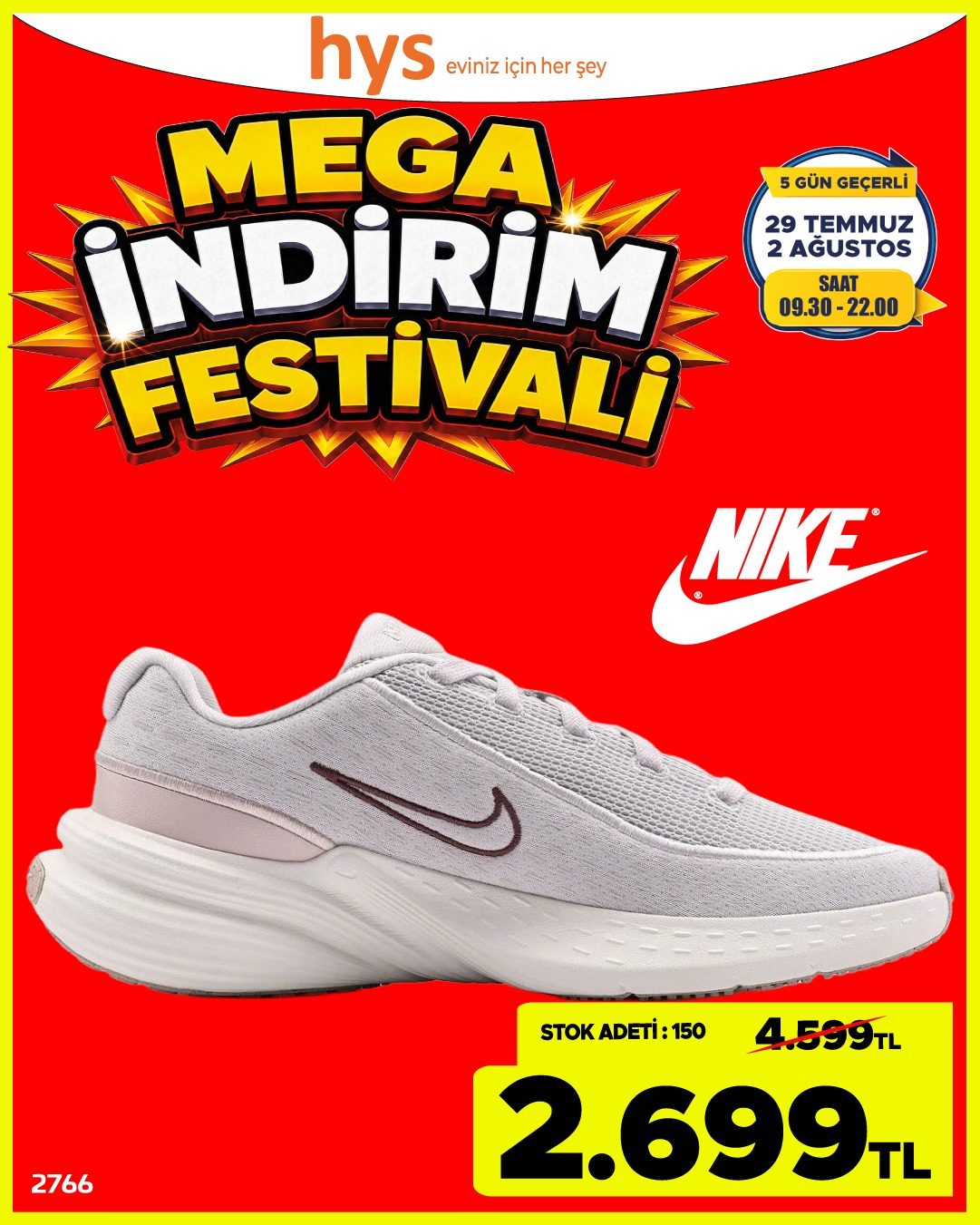 Nike Beyaz Spor Ayakkabi Ürün ana görseli