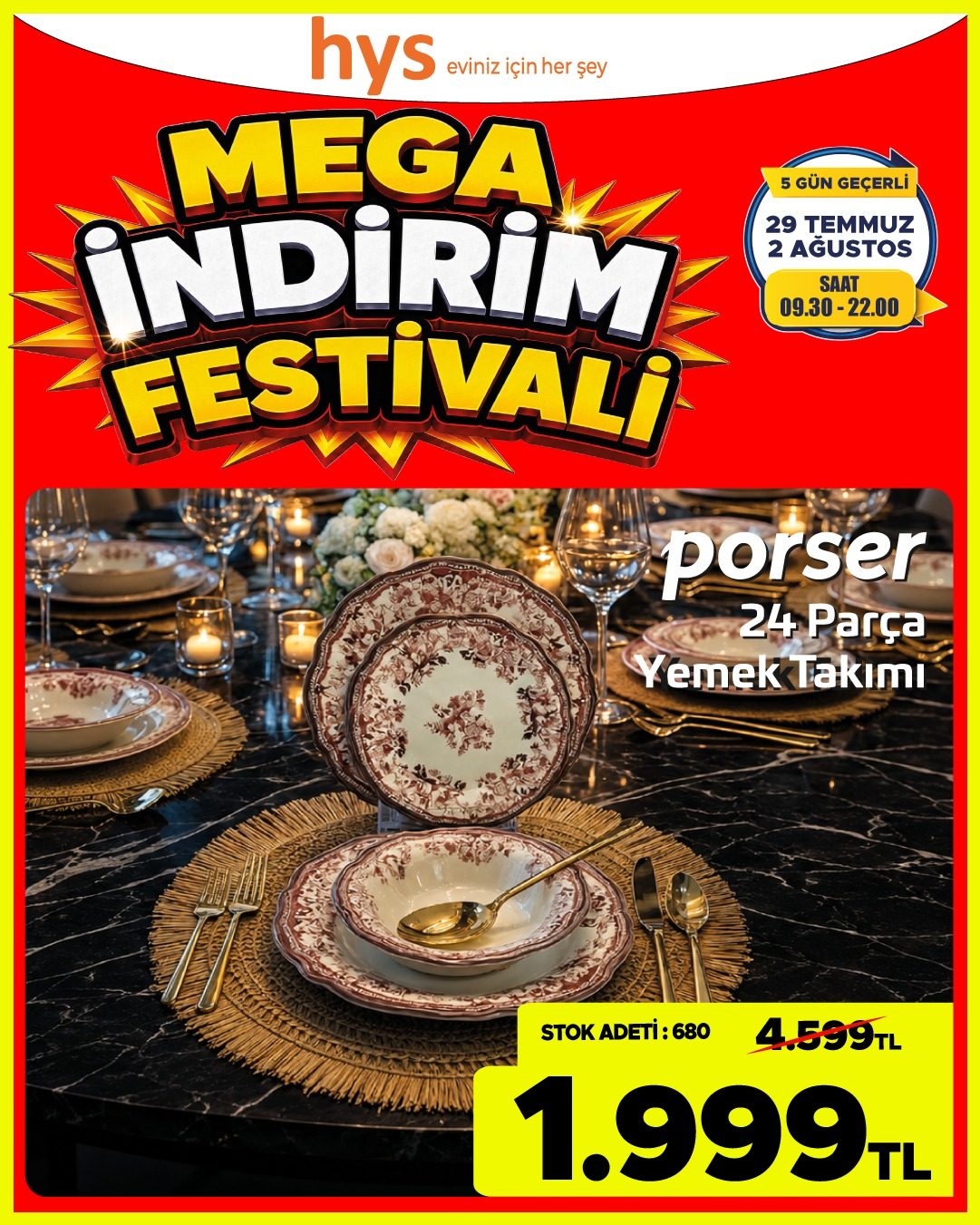 Porser 24 Parça Yemek Takımı