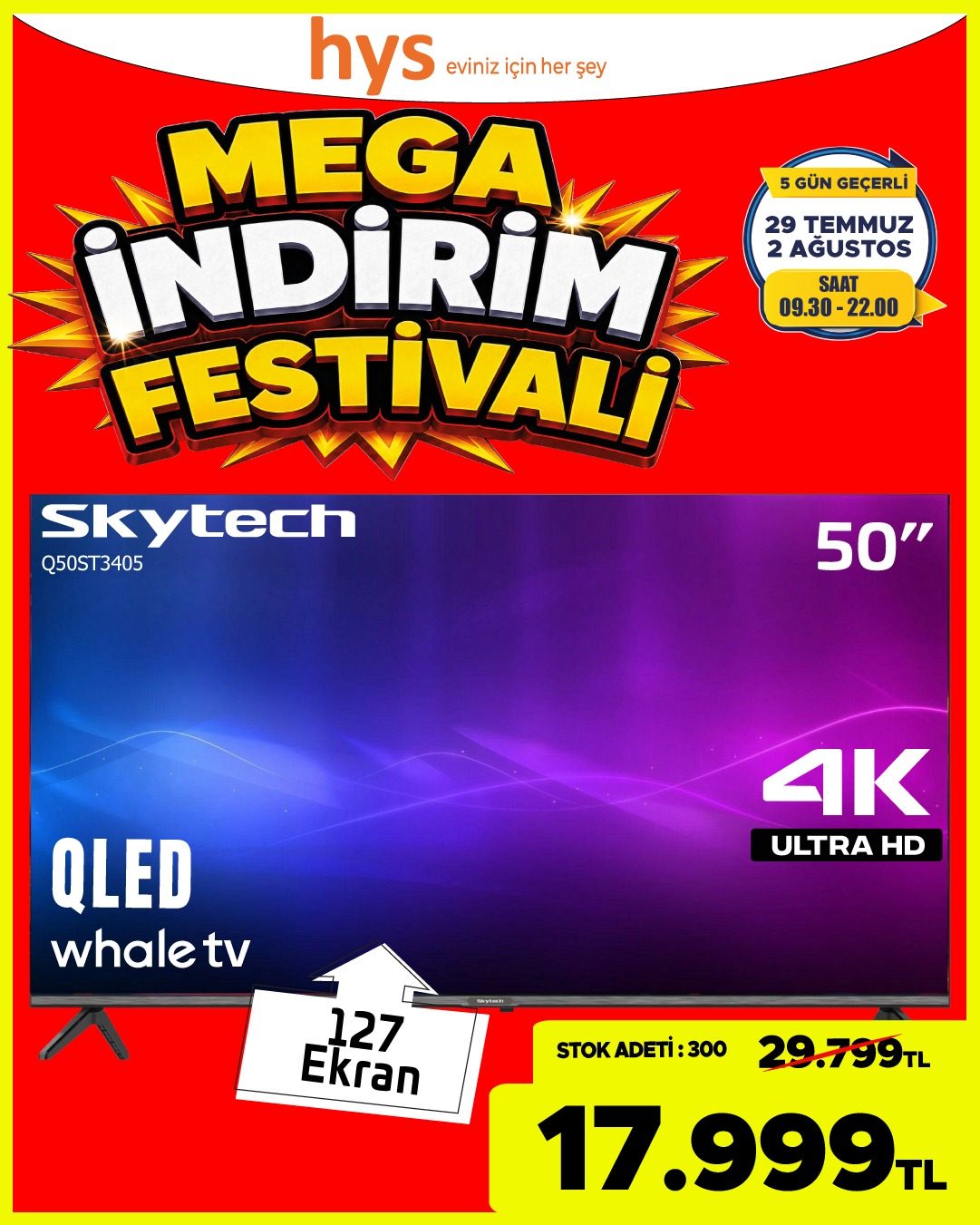 Skytech 50 İnç QLED TV