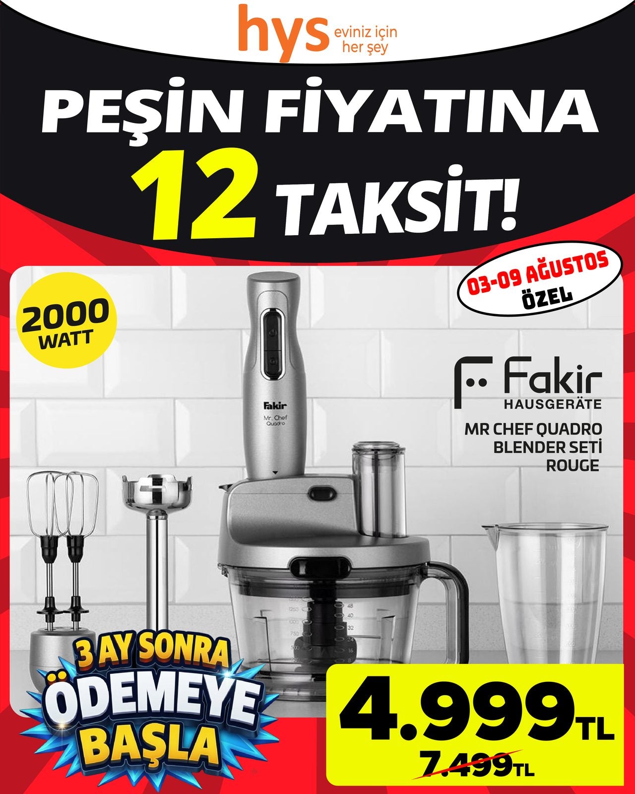 Fakir Mr Chef Quadro Blender Set Ürün ana görseli