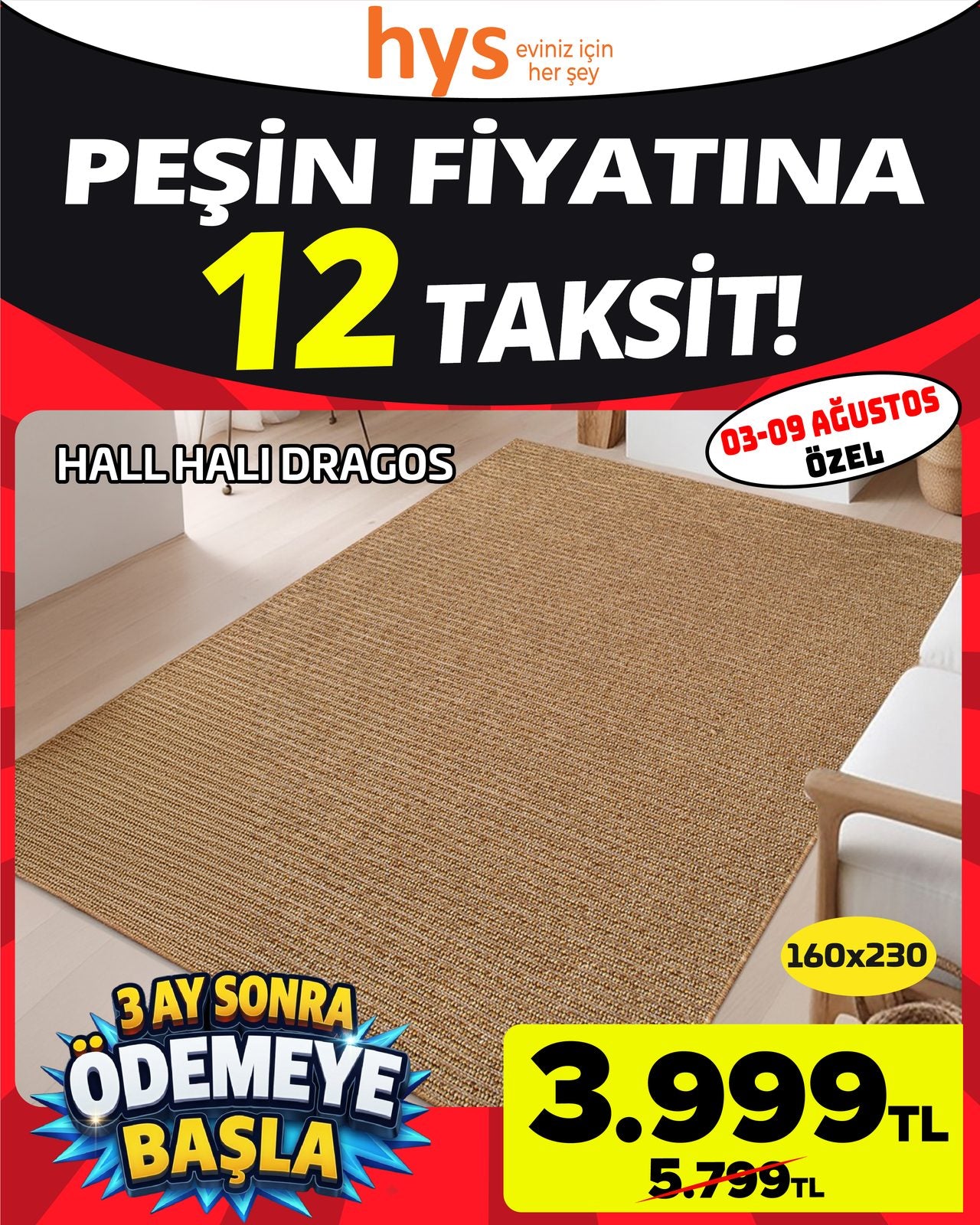 Hall Halı Dragos 160x230